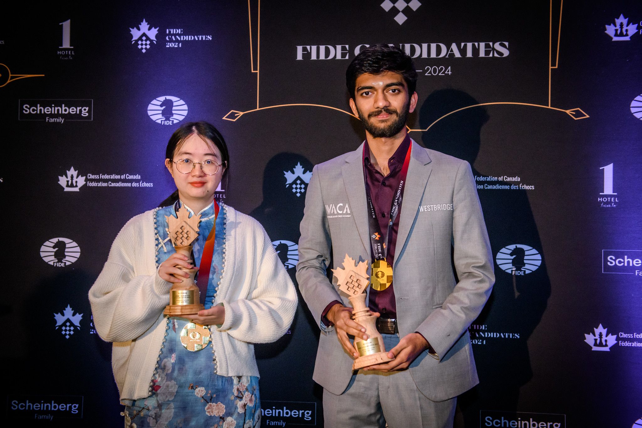  Tan Zhongyi eta Dommaraju Gukesh Hautagien torneoaren irabazleak. FIDE