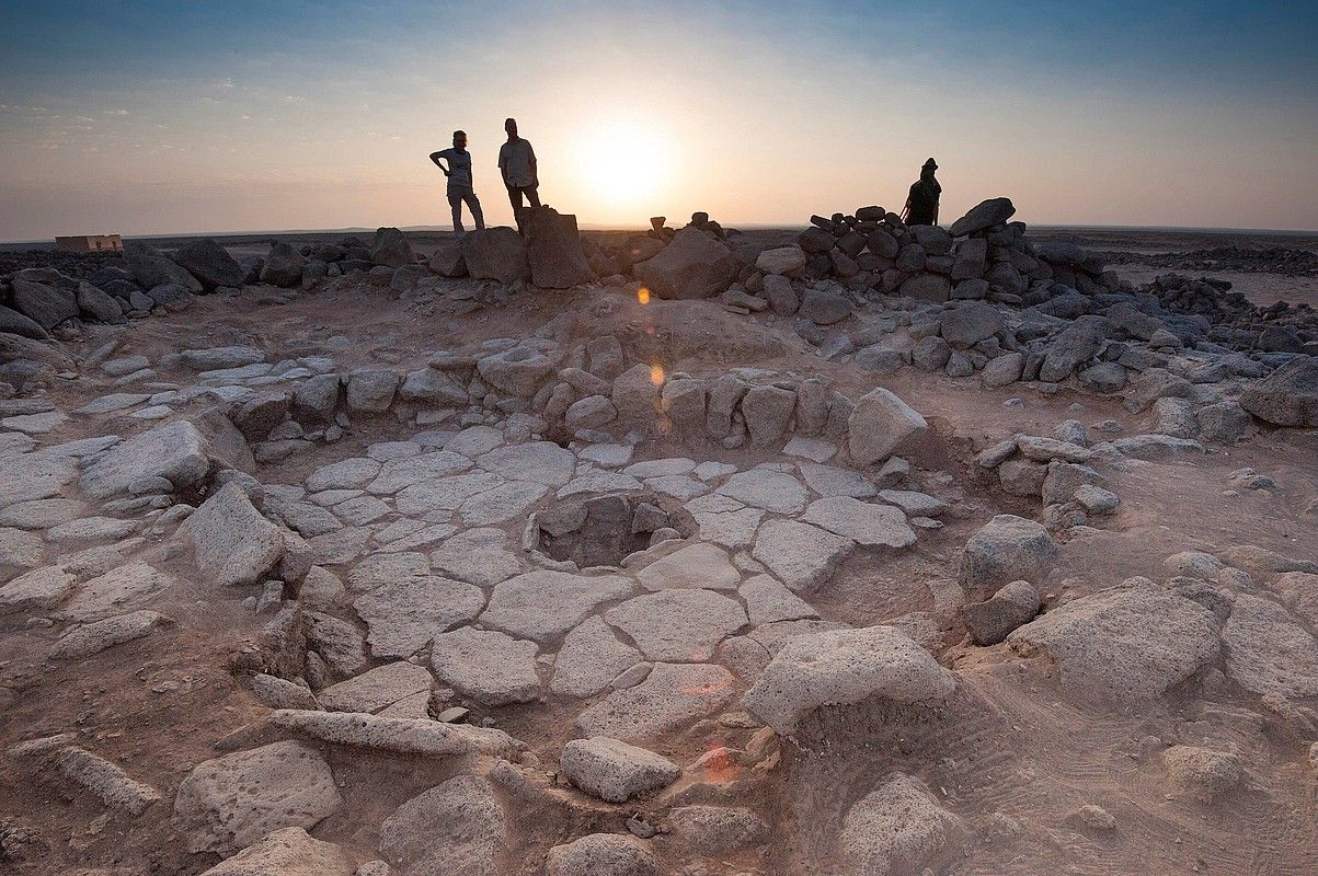 Jordanian aurkitu dituzte ogi arrastoak, Shubayqa 1 aztarnategian. EFE.