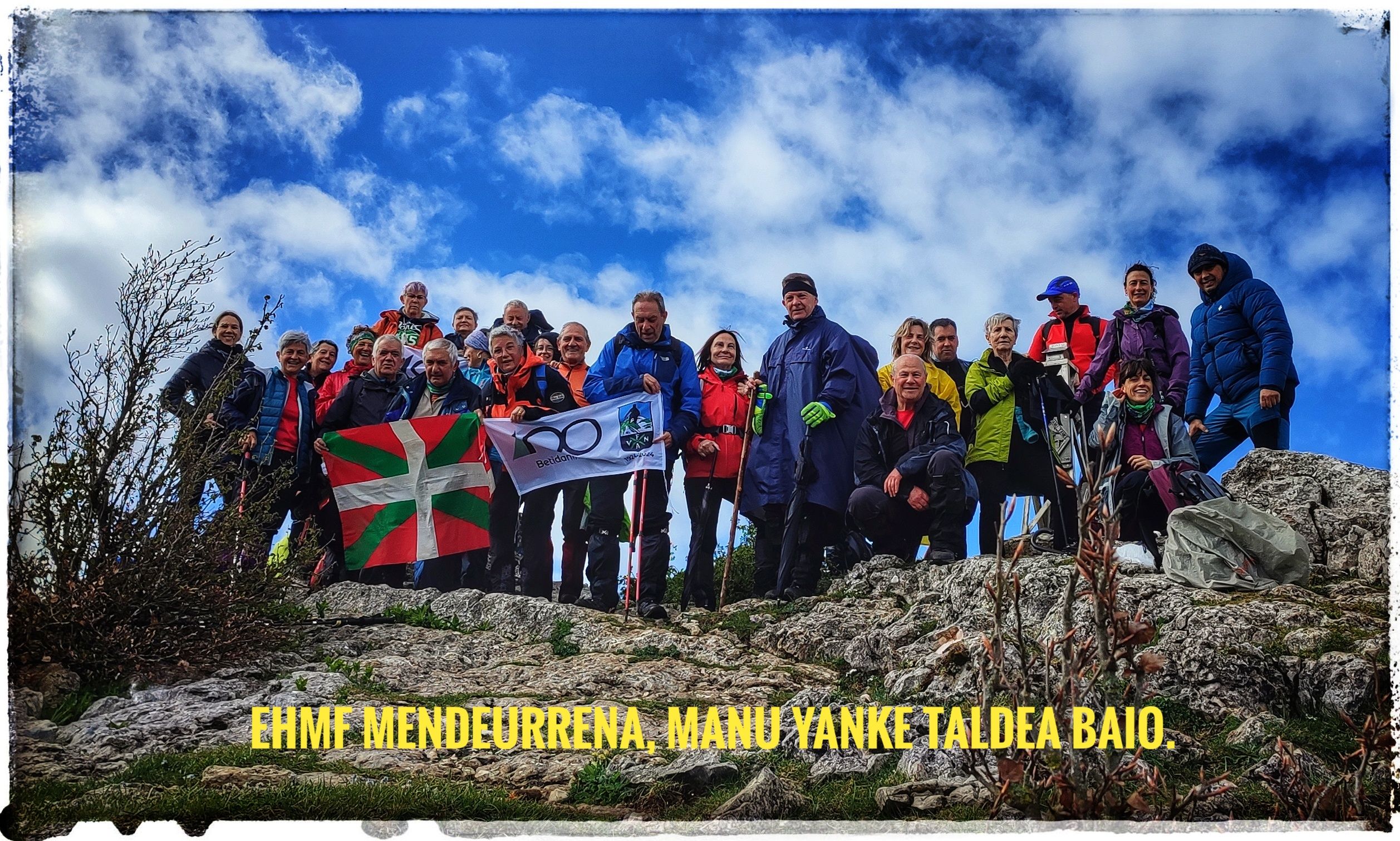 Aguraingo Manu Yanke taldekoak Baio mendian.