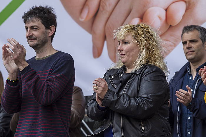 Errazkin eta Intxaurrandieta, duela hilabete batzuetako ekitaldi batean. FOKU