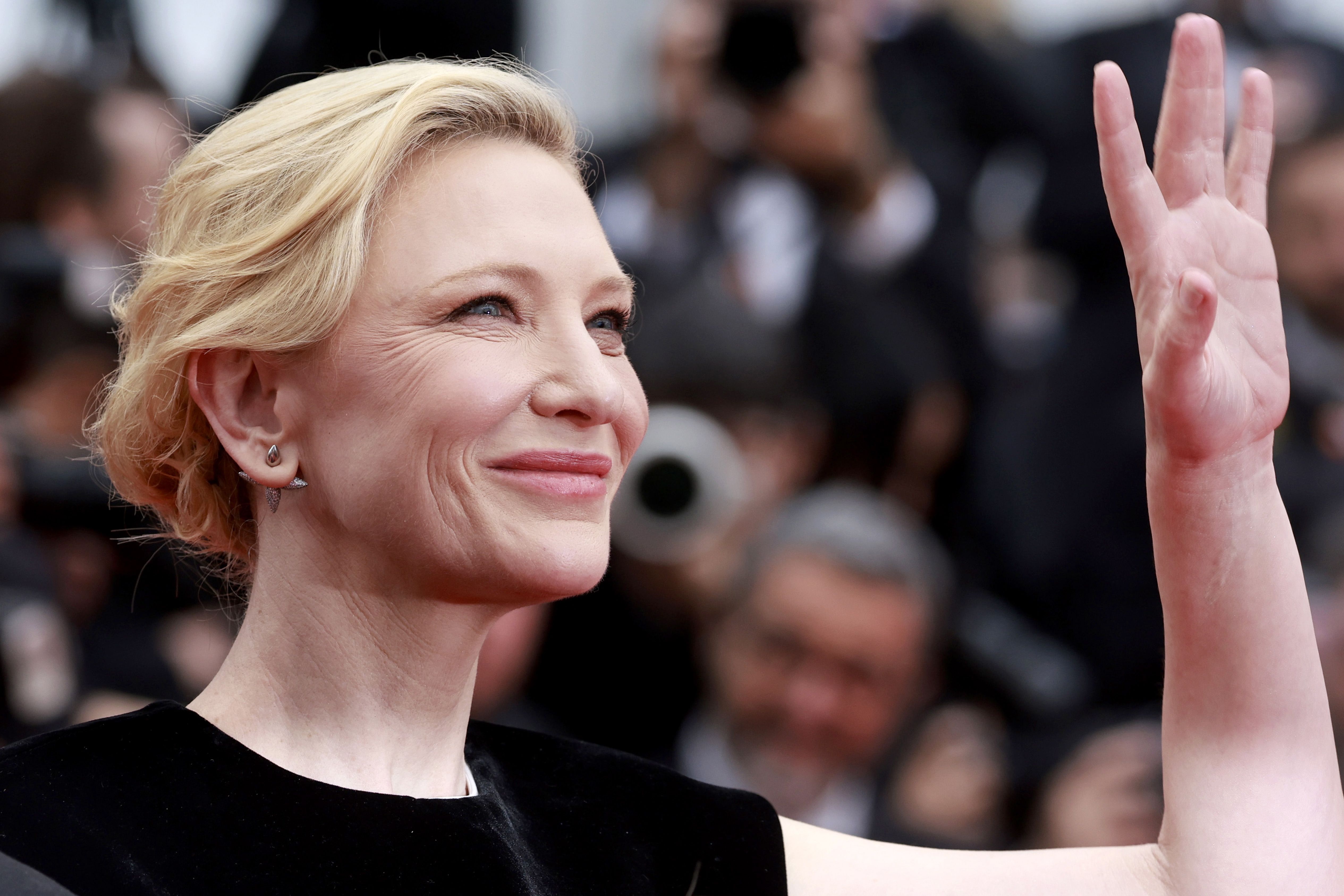 Cate Blanchett aktore eta ekoizlea, Cannesko iazko zinema jaialdian. GUILLAUME HORCAJUELO / EFE