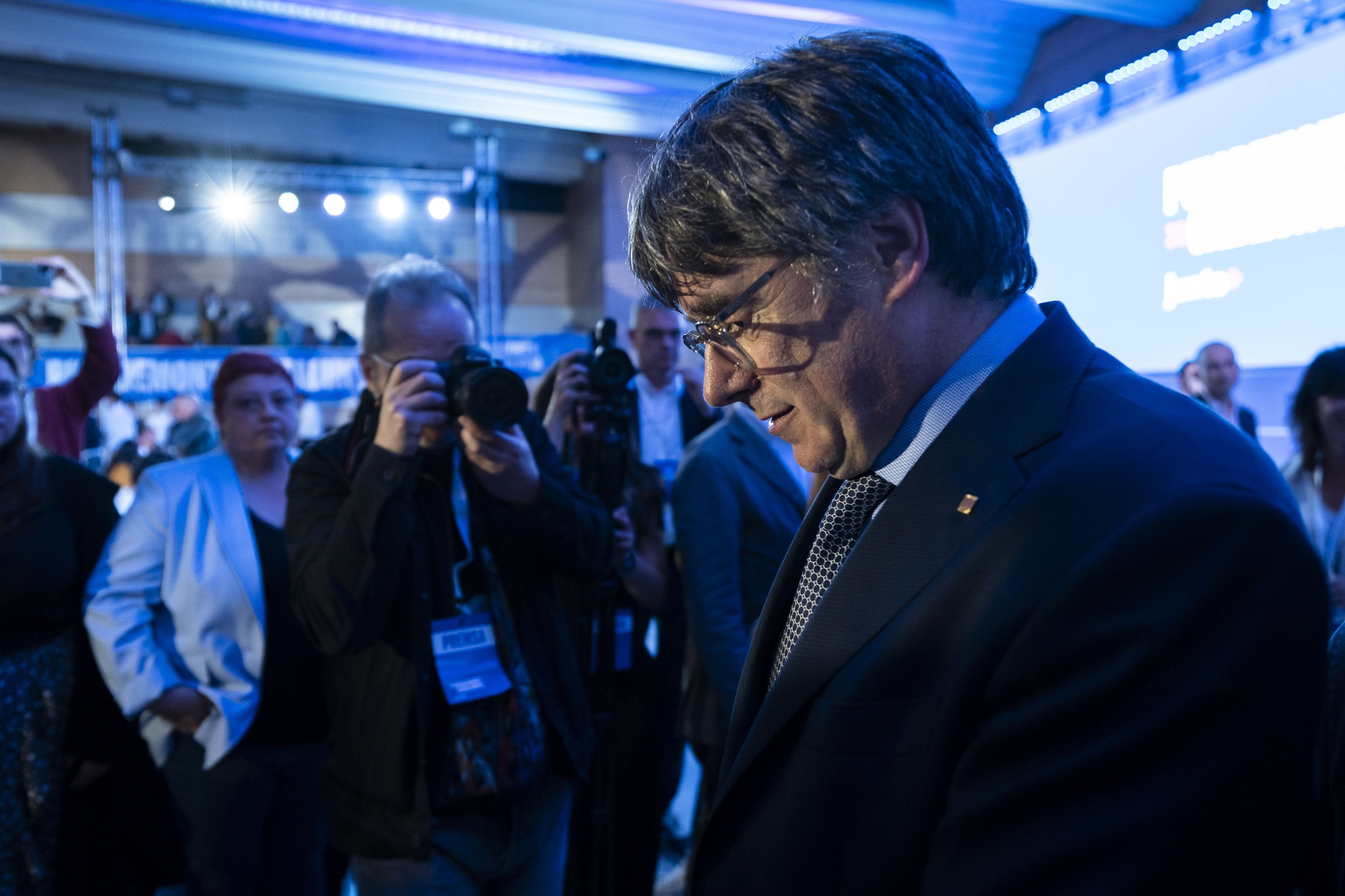 Carles Puigdemont Juntseko hautagaia, Argelesen, Ipar Katalunian, artxiboko irudian. DAVID BORRAT / EFE