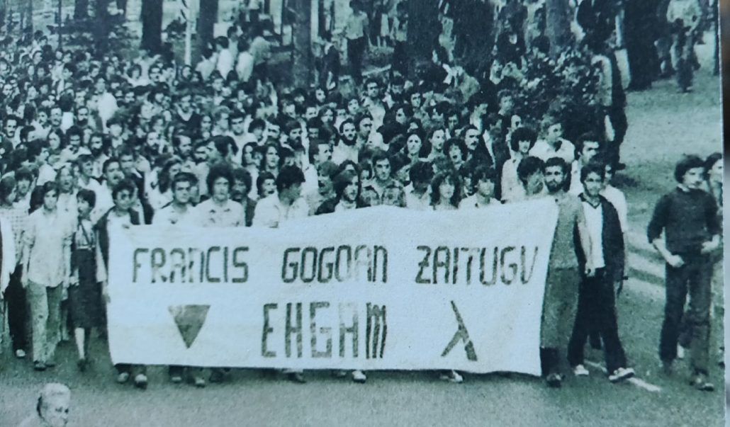 Vicente Vadillo Francisen hilketa salatzeko manifestazioa. Vicente Vadillo Francisen hilketa salatzeko manifestazioa.