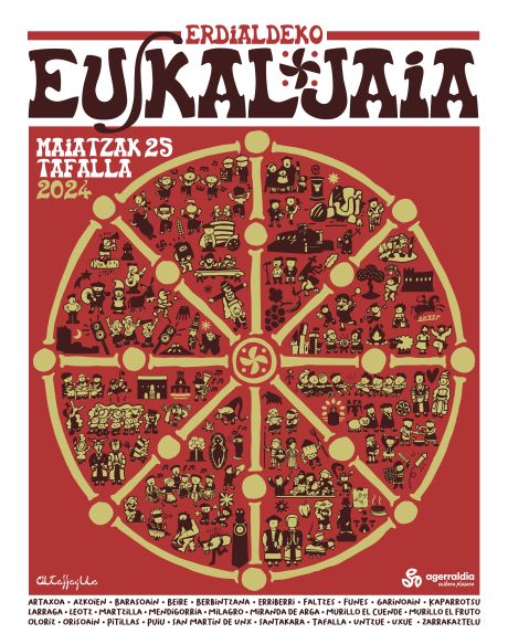 Maiatzaren 25ean Tafallan ospatuko duten Erdialdeko Euskal Jaiaren kartela.