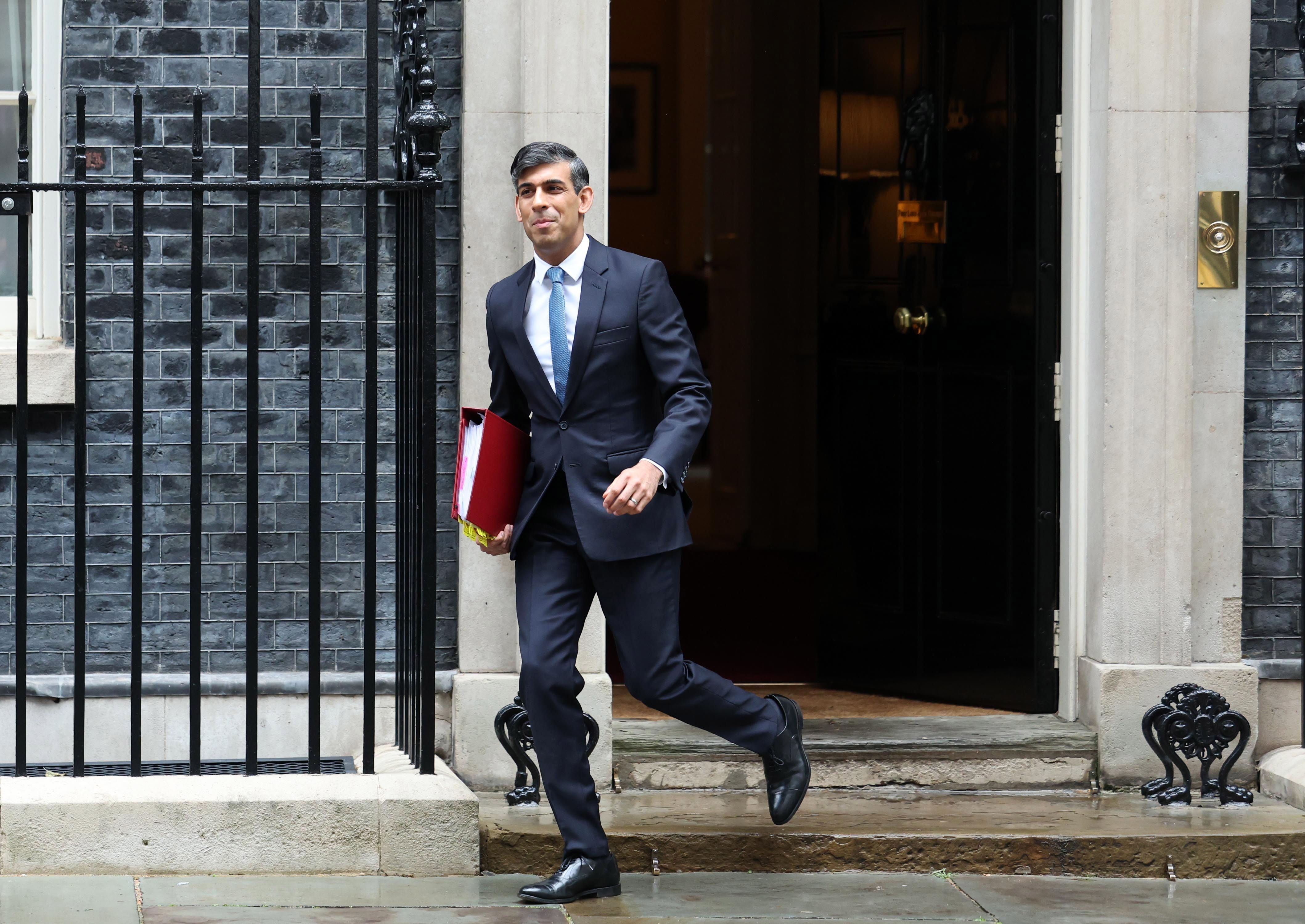 Rishi Sunak Erresuma Batuko lehen ministroa, gaur, Londresen. NEIL HALL / EFE