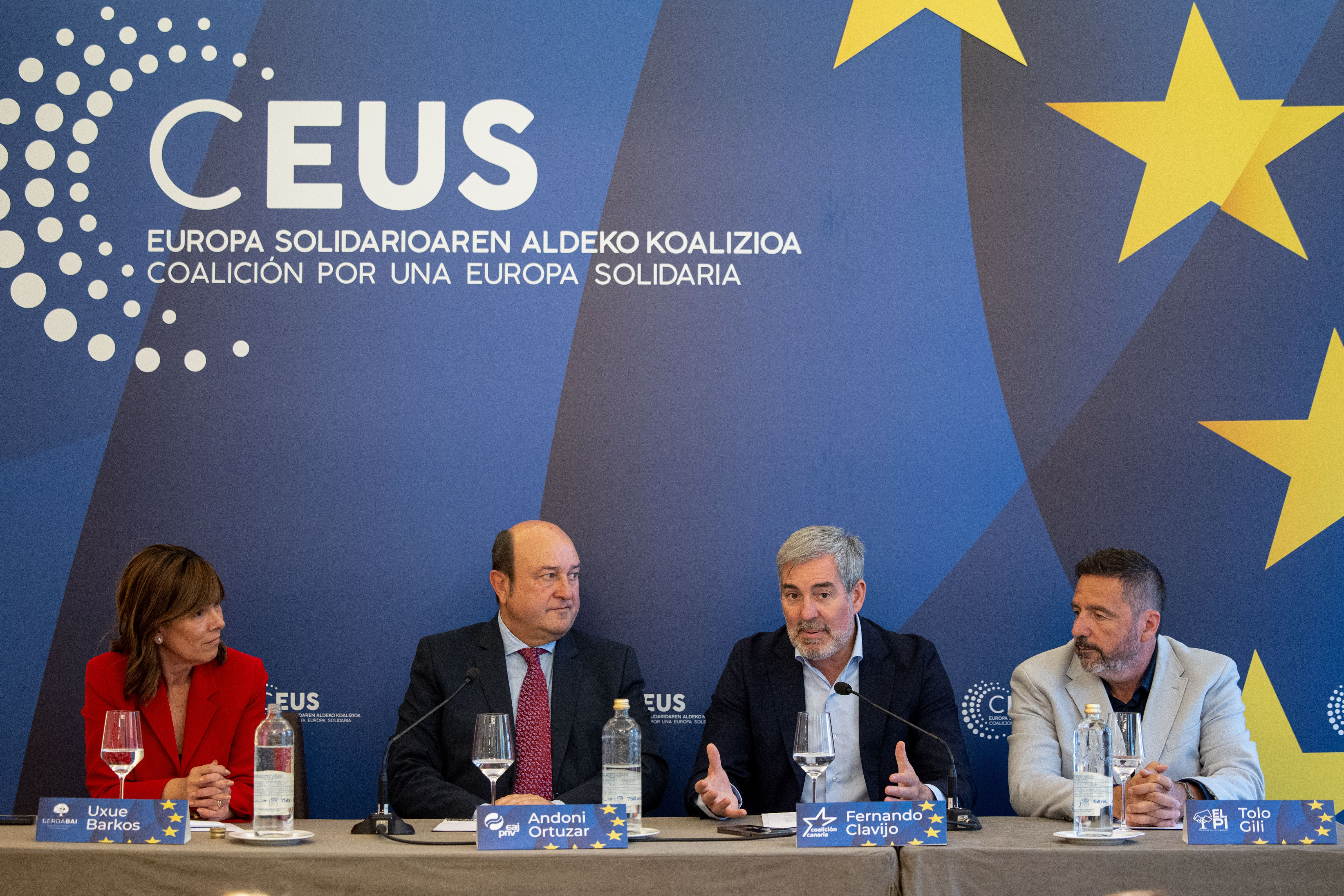 Barkos, Ortuzar, Clavijo eta Gili gaur, Madrilen. 