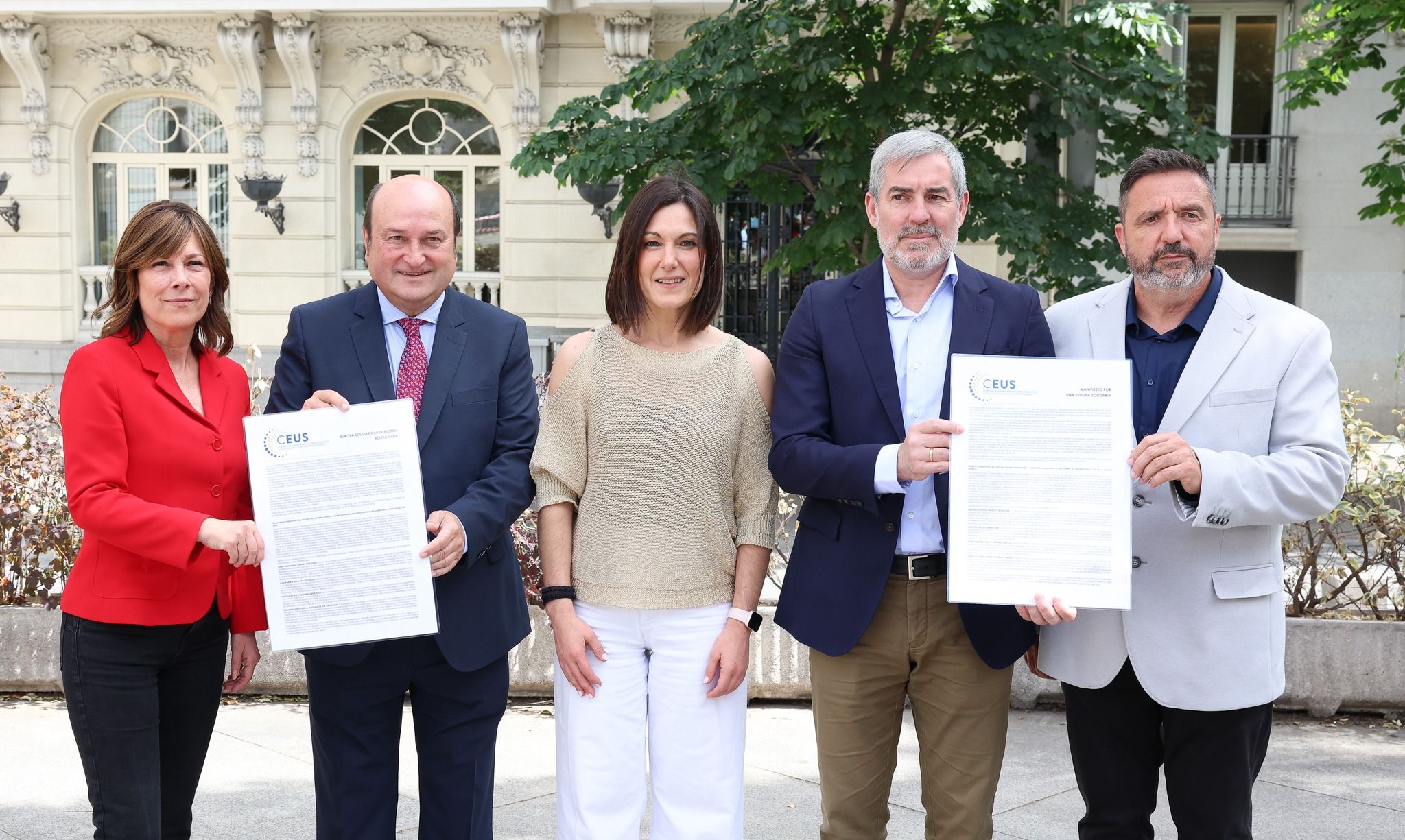 Barkos, Ortuzar, Agirregoitia, Clavijo eta Gili gaur, Madrilen. CEUS