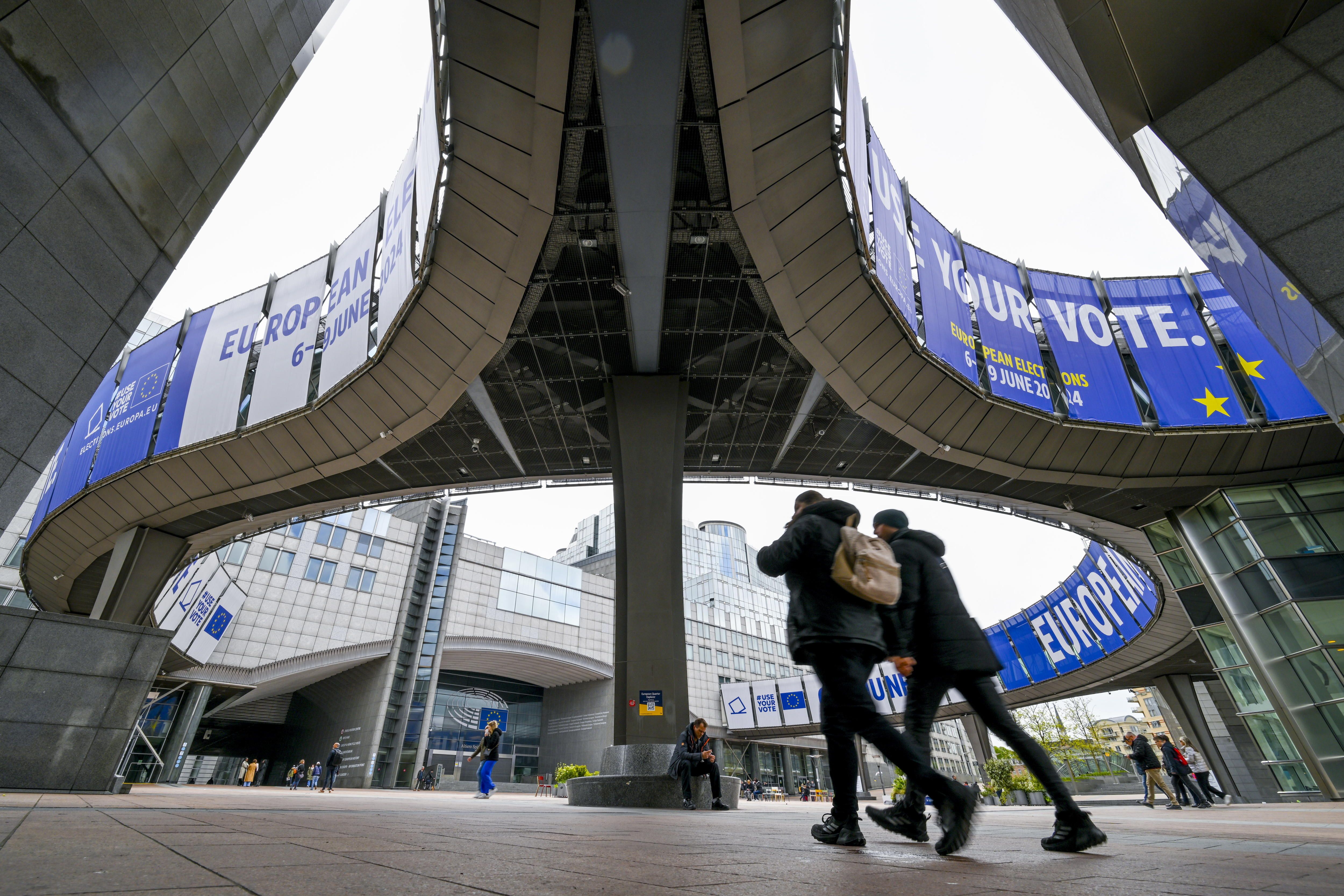 Europako Parlamentuaren kanpoaldea, Bruselan. FREDERIC SIERAKOWSKI / EFE