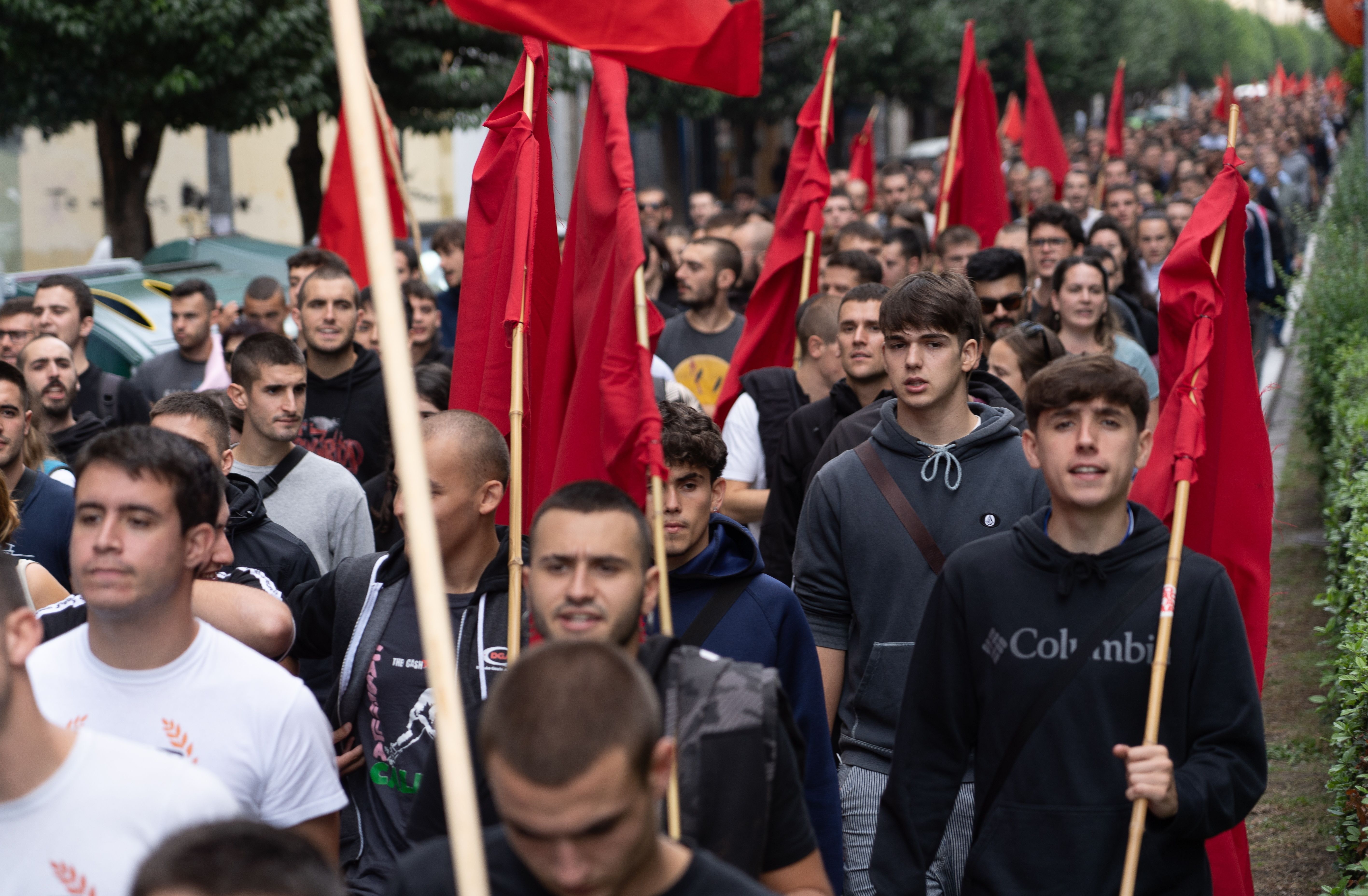Mugimendu Sozialistak antolatutako manifestazio bat, iaz, Atarrabian. JAGOBA MANTEROLA / FOKU