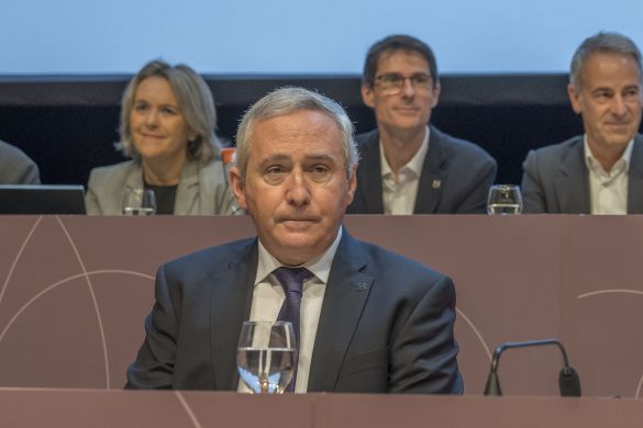 Iñigo Uzin, Mondragoneko presidentea. ANDONI CANELLADA / FOKU