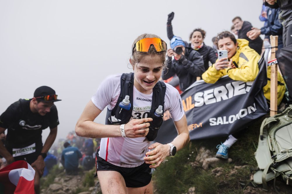 Malen Osa Ansa 2024ko Zegama-Aizkorri mendi maratoian Aizkorri tontorrera bidean
