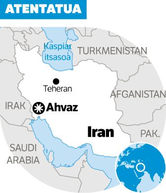 Iranen 25 lagun hil dituzte azken urteotako atentaturik handienean.