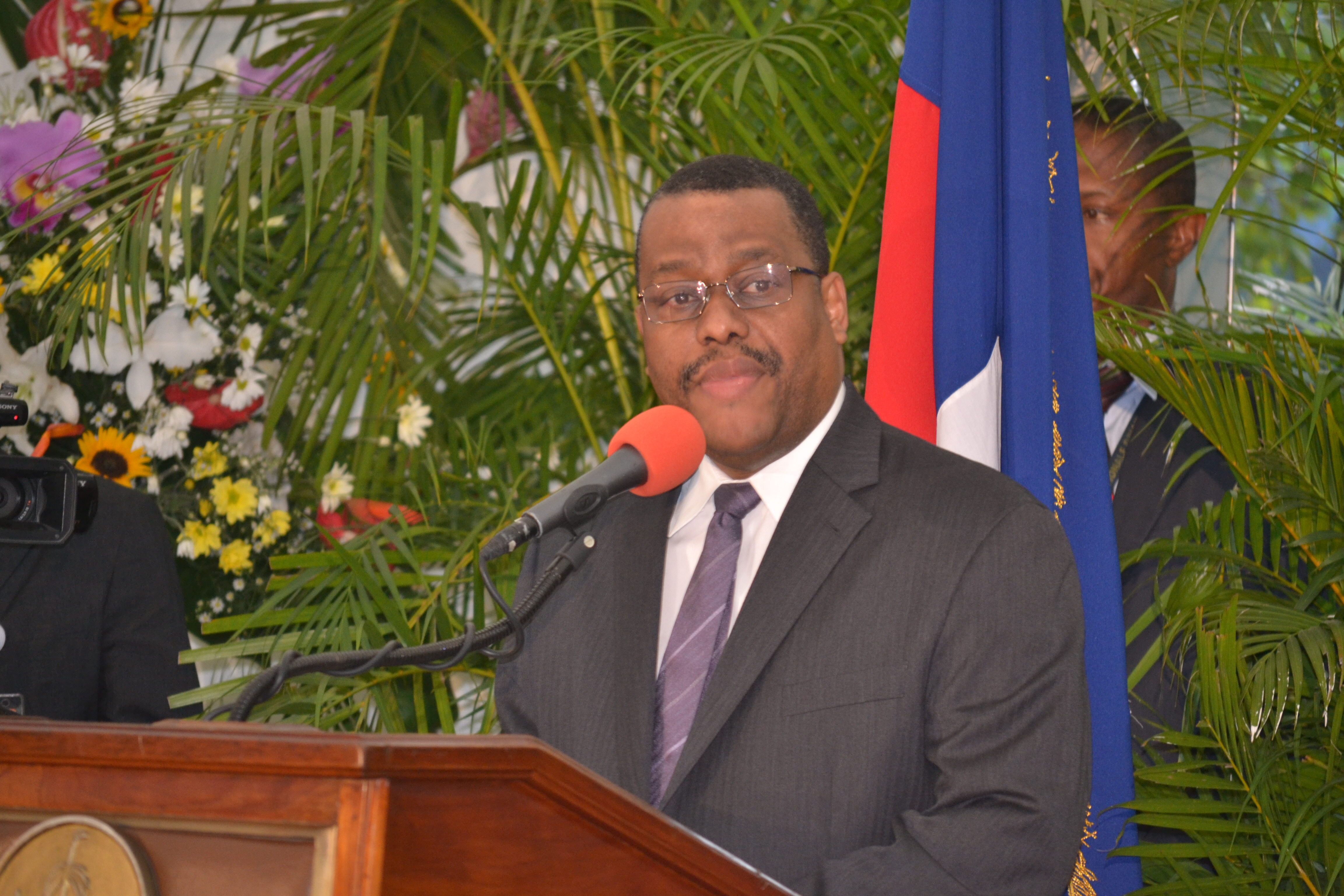 Garry Conille Haitiko lehen ministro berria, artxiboko irudi batean, 2011ko ekitaldi batean. JEAN JACQUES AUGUSTIN / EFE