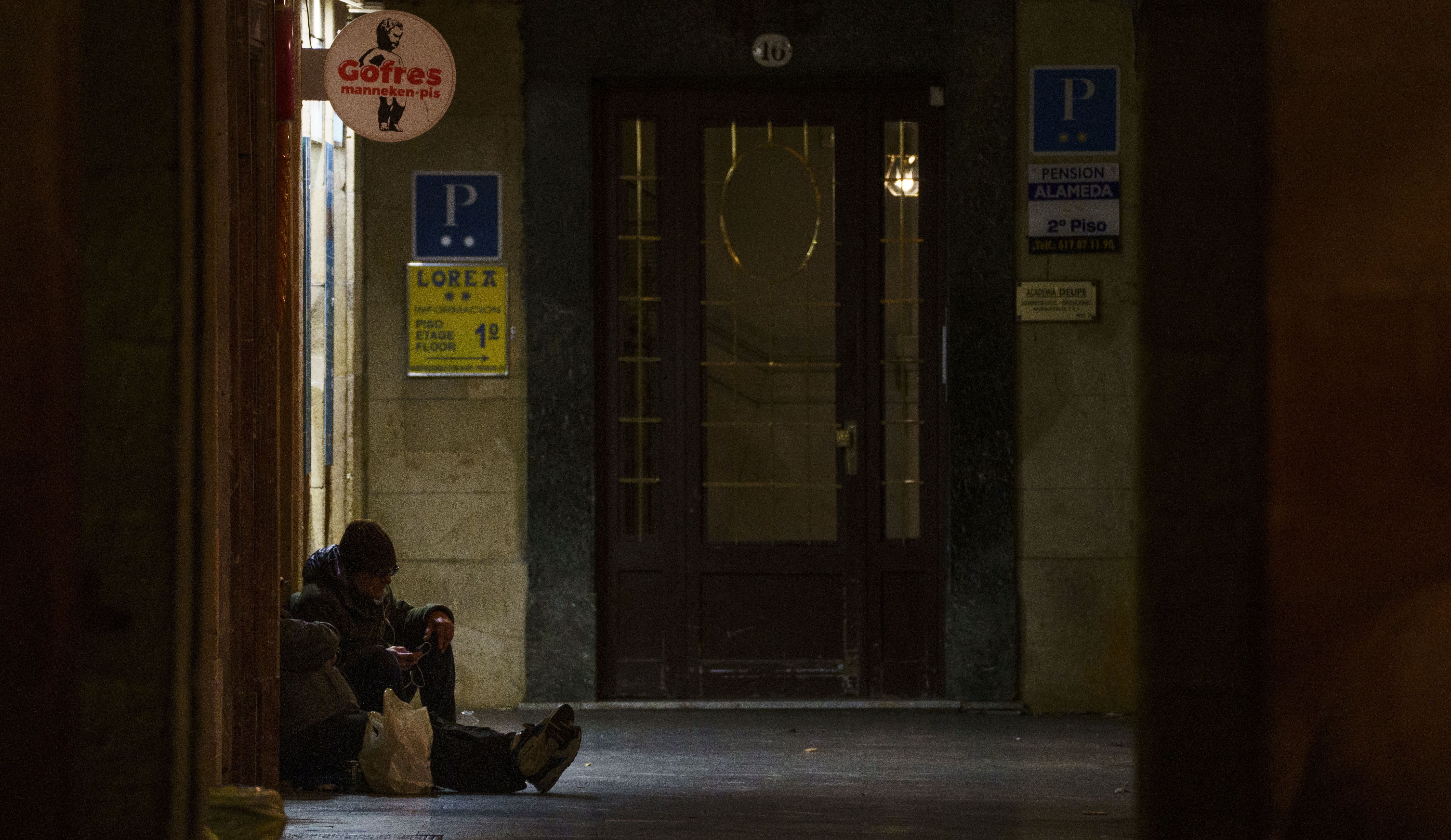 Etxegabe bat Donostian, artxiboko irudi batean. JON URBE / FOKU