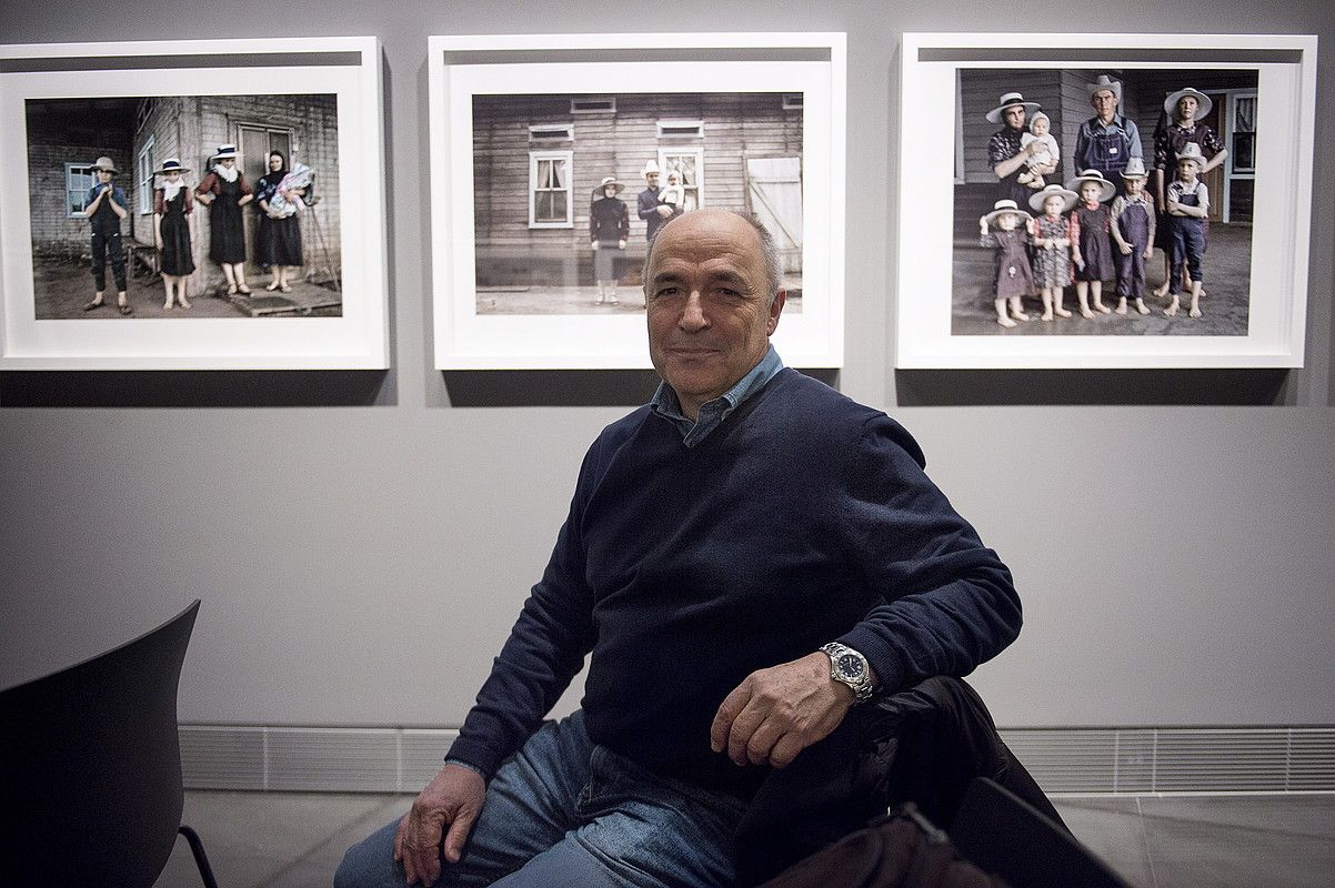 Menonitas de Nueva Durango Miguel Bergasaren proiekturik bereziena da. Nafarroako Unibertsitateko Museoan egongo da martxora arte. IÑIGO URIZ / FOKU.