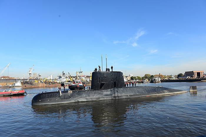 'ARA San Juan' itsaspekoa, iazko argazki batean. ARGENTINAKO AMADA / EFE