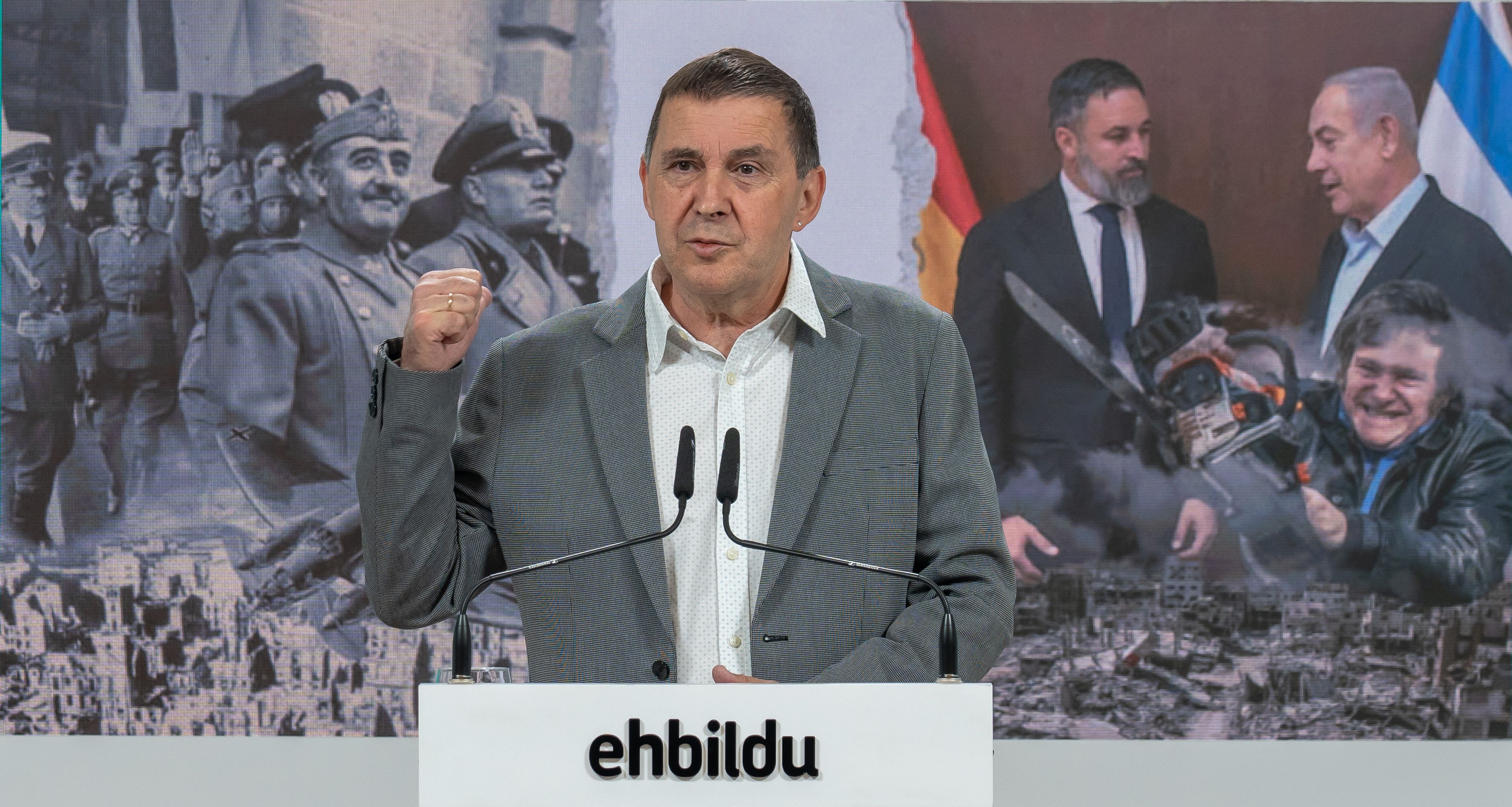 Arnaldo Otegi, gaur, Donostian. EH BILDU