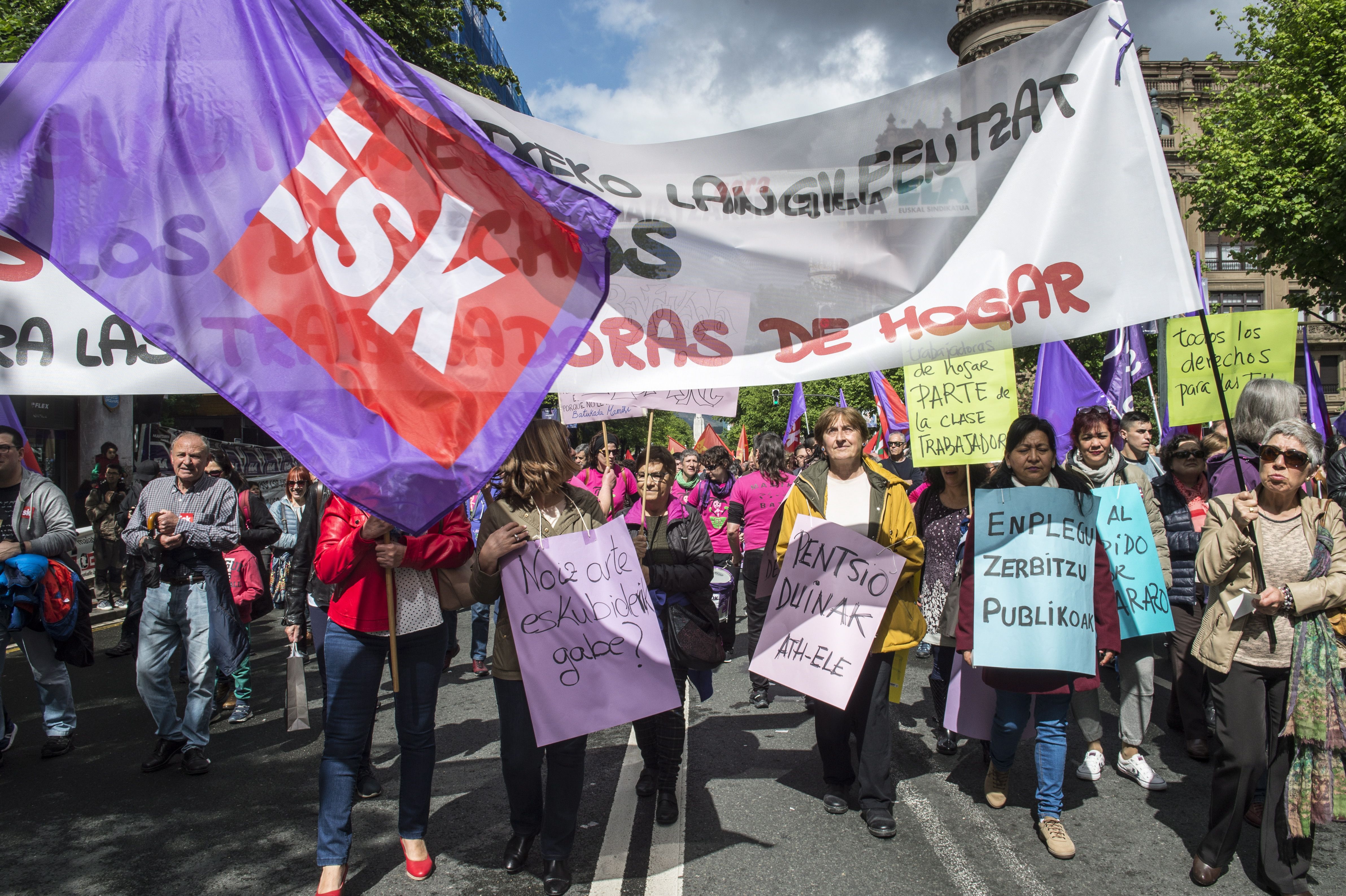 ESK sindikatuak antolaturiko manifestazio bat. ARITZ LOIOLA / FOKU