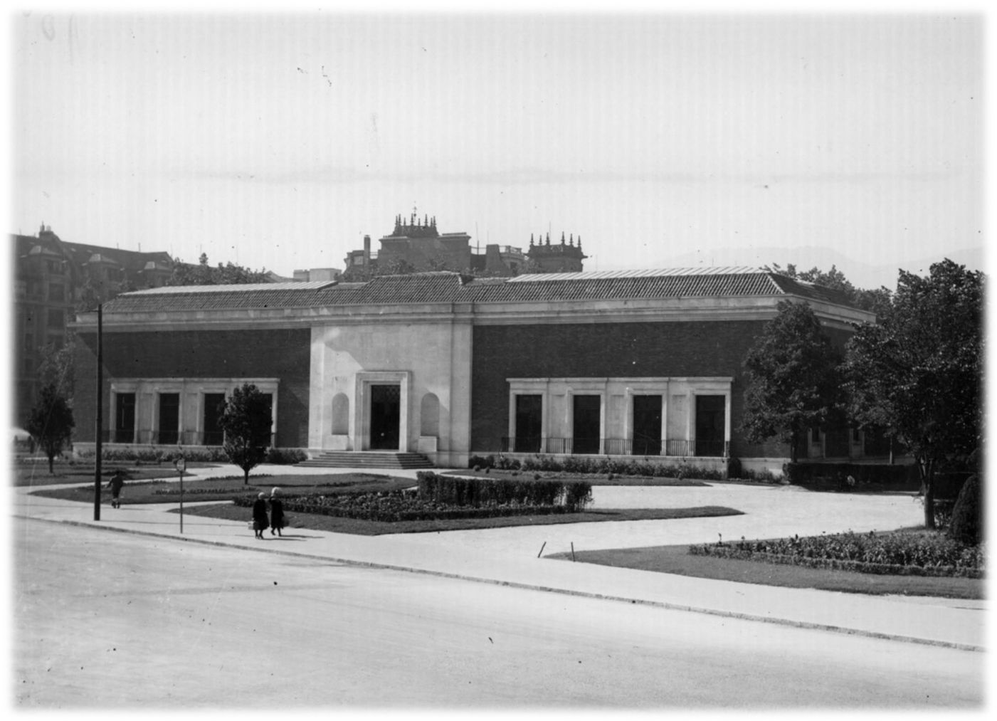 Bilboko Arte Ederren Museoaren eraikin neoklasikoa, 1945ean. BILBOKO ARTE EDERREN MUSEOA