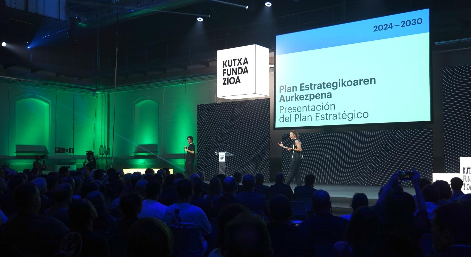 Kutxa fundazioak Tabakaleran aurkeztu du bere plan estrategiko berria. JON URBE / FOKU