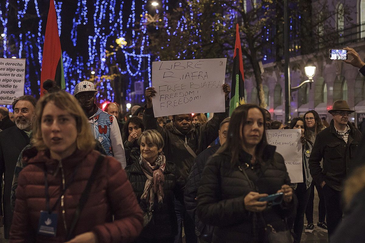 Bilbon, atzo eginiko manifestazioa. ARITZ LOIOLA / FOKU.