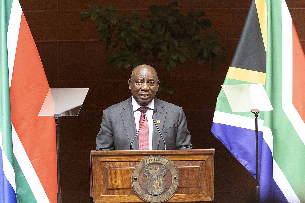 Cyril Ramaphosa Hegoafrikako presidentea