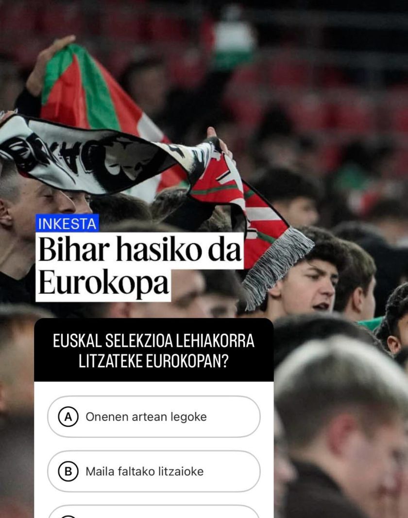 BERRIAren Instagrameko istorioa inkestarekin