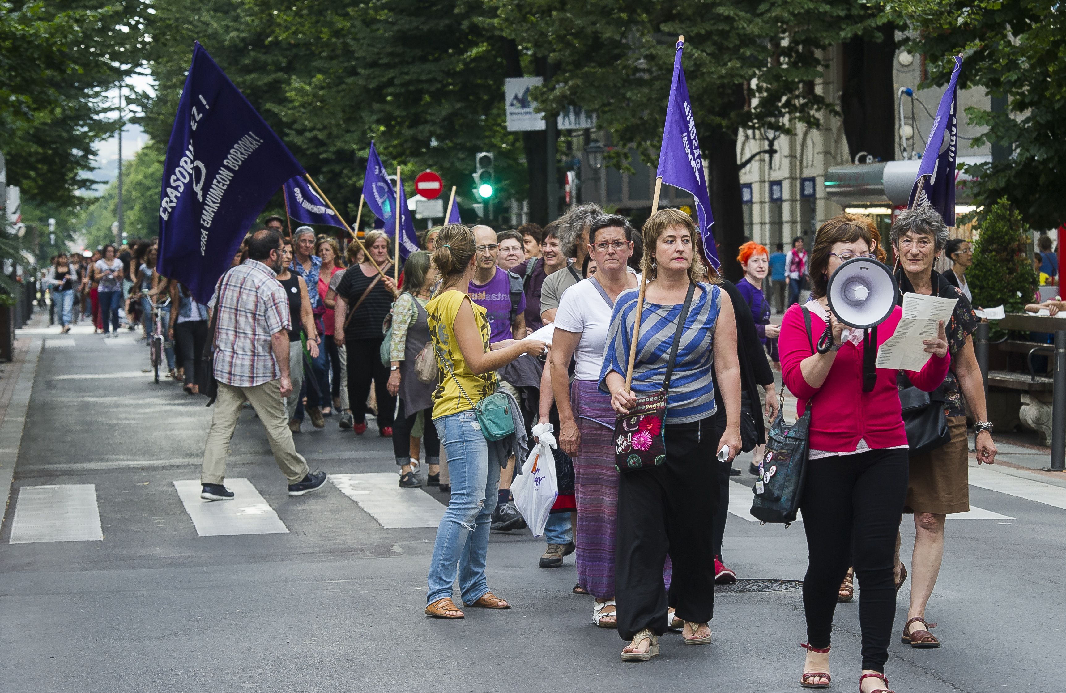 Haurdunaldia eteteko eskubidearen aldeko manifestazioa, artxiboko irudi batean.  LUIS JAUREGIALTZO / FOKU
