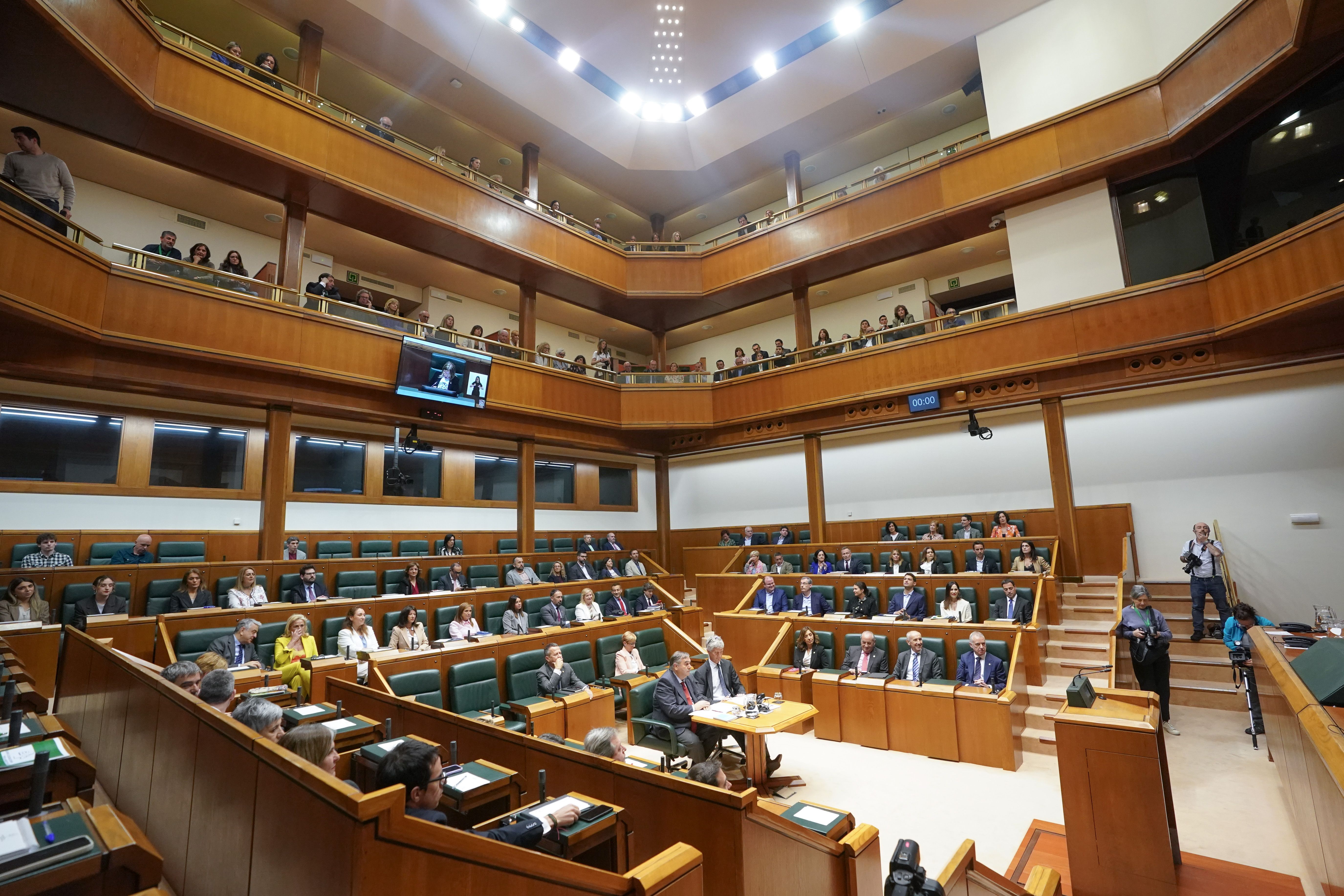Eusko Legebiltzarra eratzeko osoko bilkuran, joan den maiatzean. ENDIKA PORTILLO / FOKU
