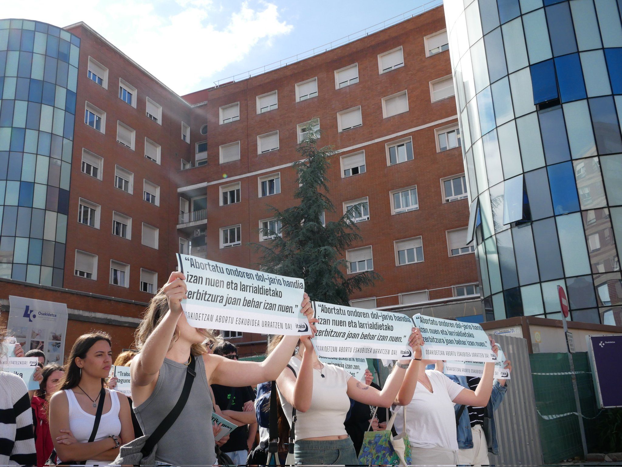 Abortatzeko eskubidearen alde Itaiak egindako ekintza bat, artxiboko irudi batean. ITAIA