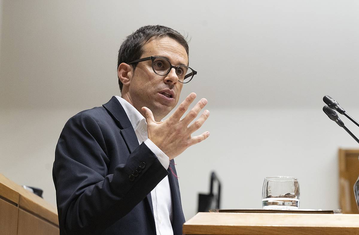 Otxandiano hizketan. RAUL BOGAJO / FOKU