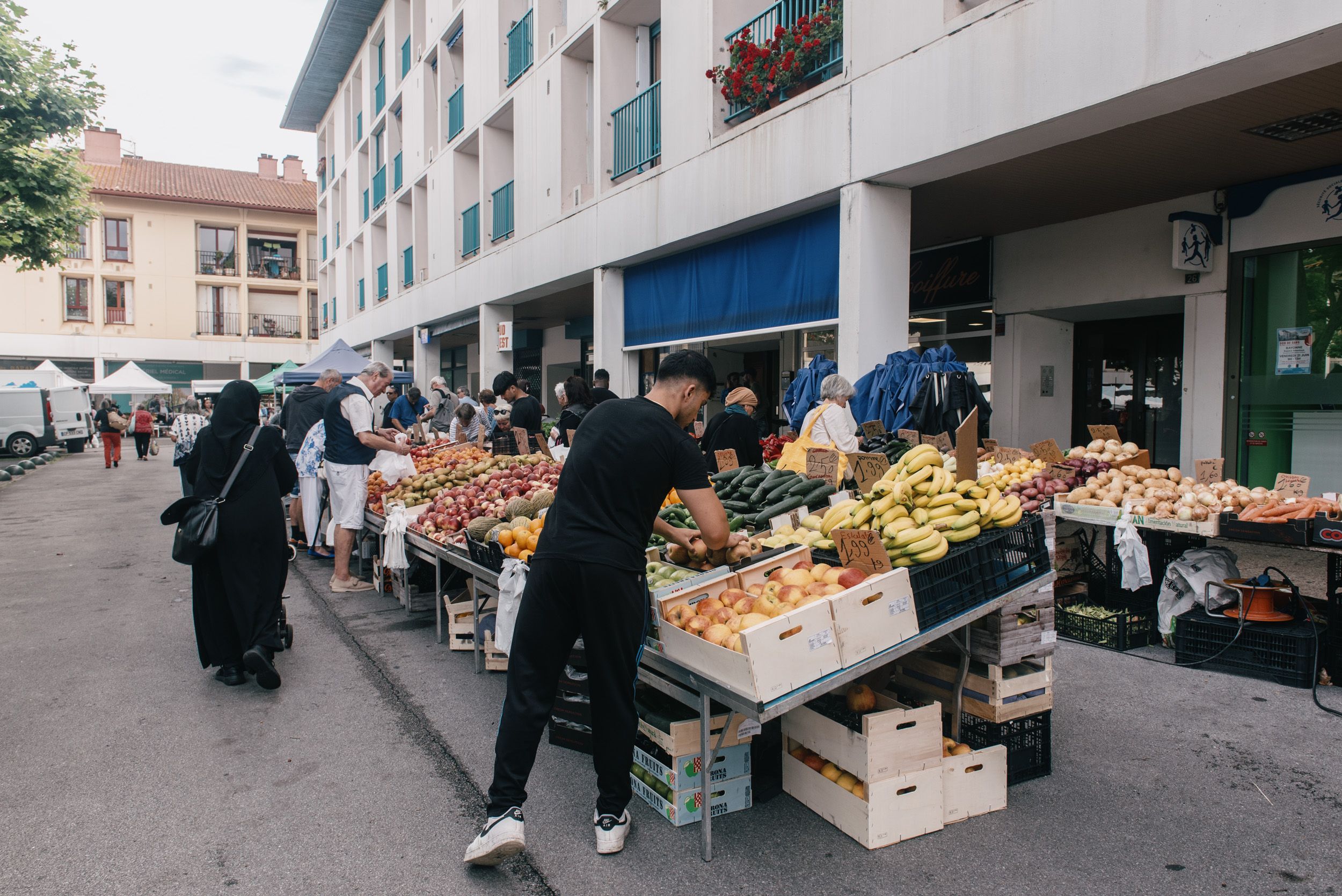 Gaskoien plazako merkatua, Baiona iparrean