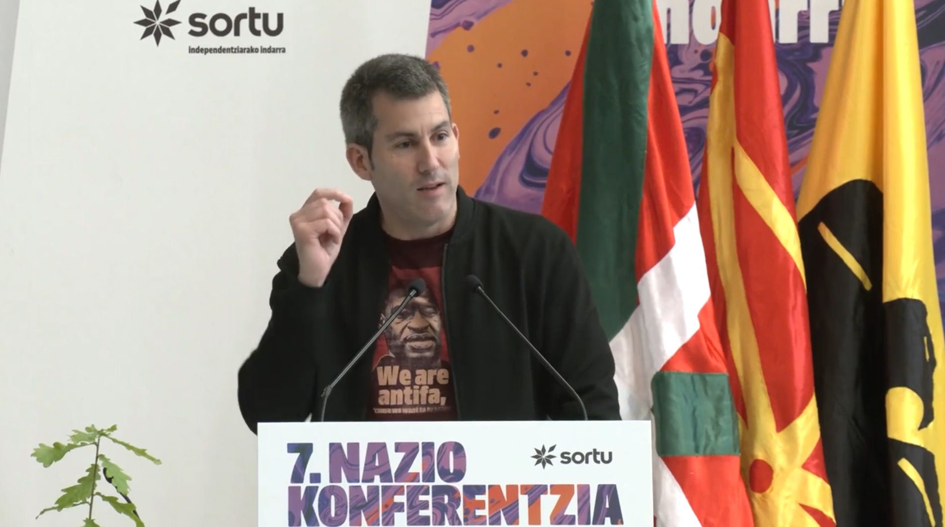 Arkaitz Rodriguez idazkari nagusia, Sorturen Nazio Konferentzian. BERRIA