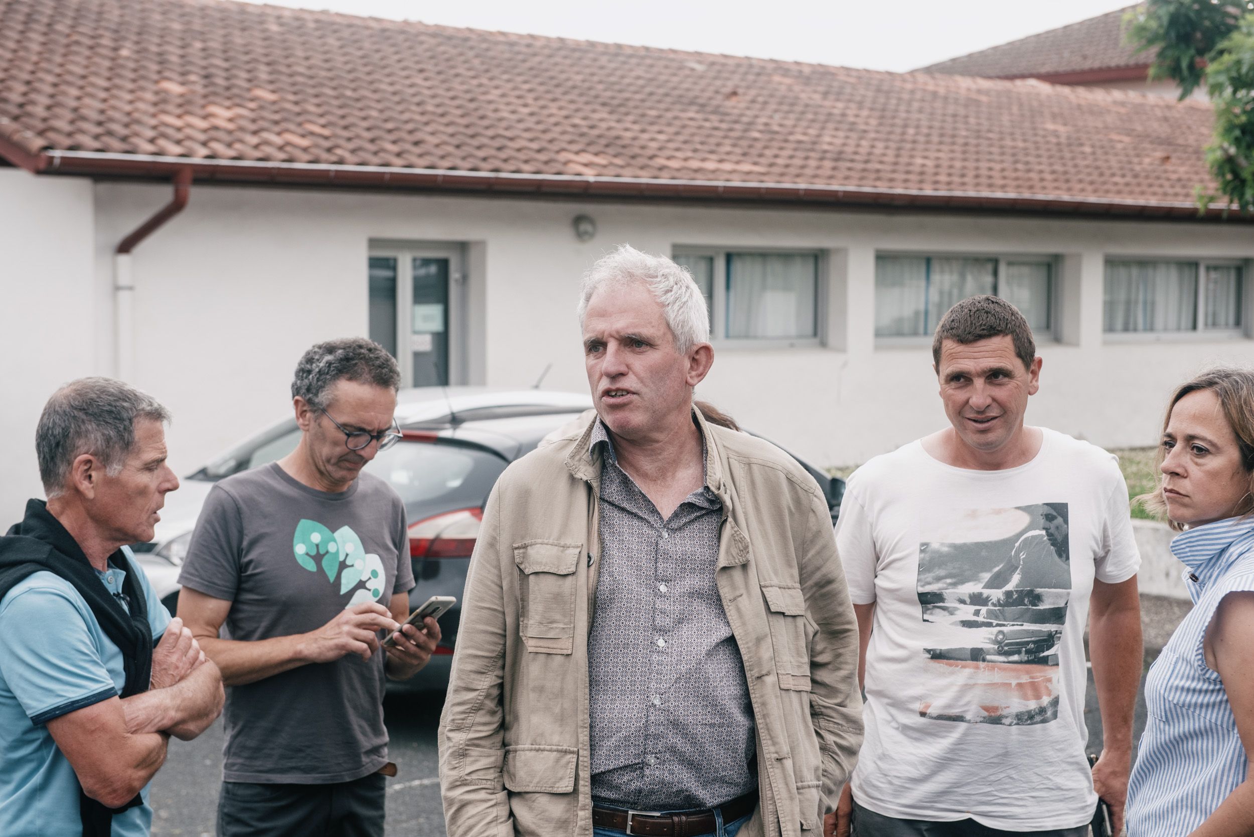 Pascal Jocou, Beskoitzen, zerrendako kideekin. GUILLAUME FAUVEAU 