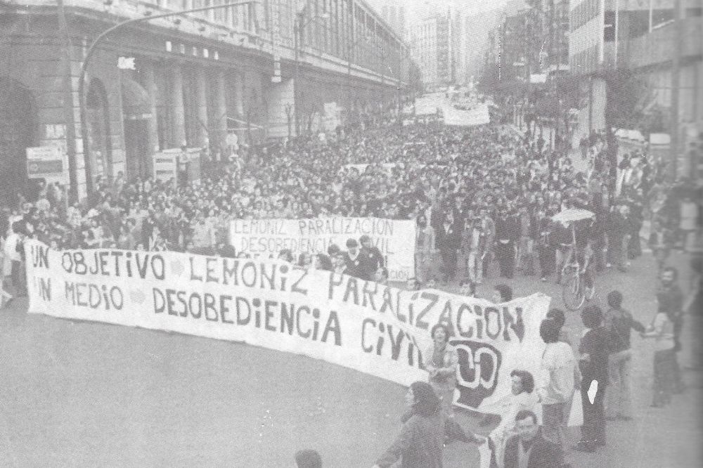 Lemoizko zentral nuklearraren kontrako manifestazio bat, Bilbon Lemoizko zentral nuklearraren kontrako manifestazio bat, Bilbon