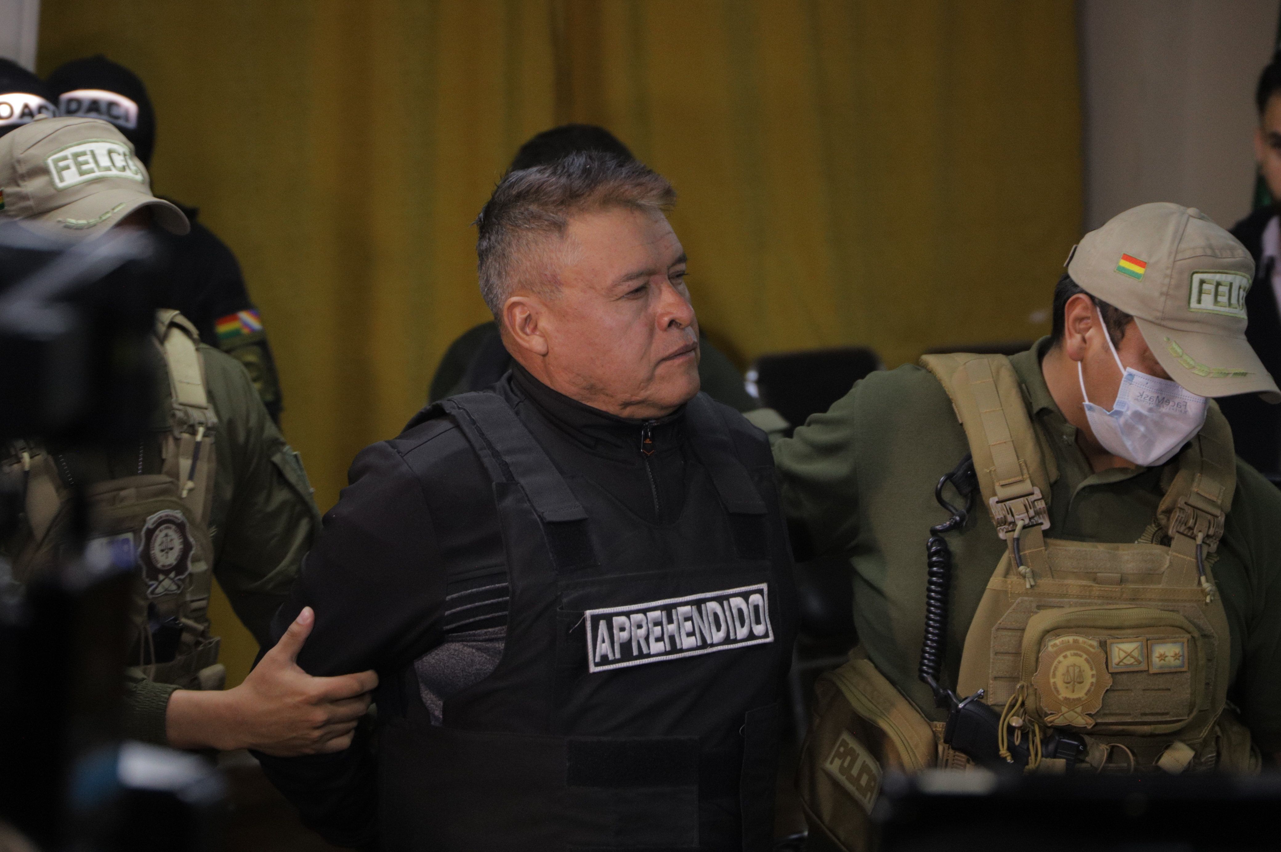Juan Jose Zuñiga militar matxino burua, atxilotuta.