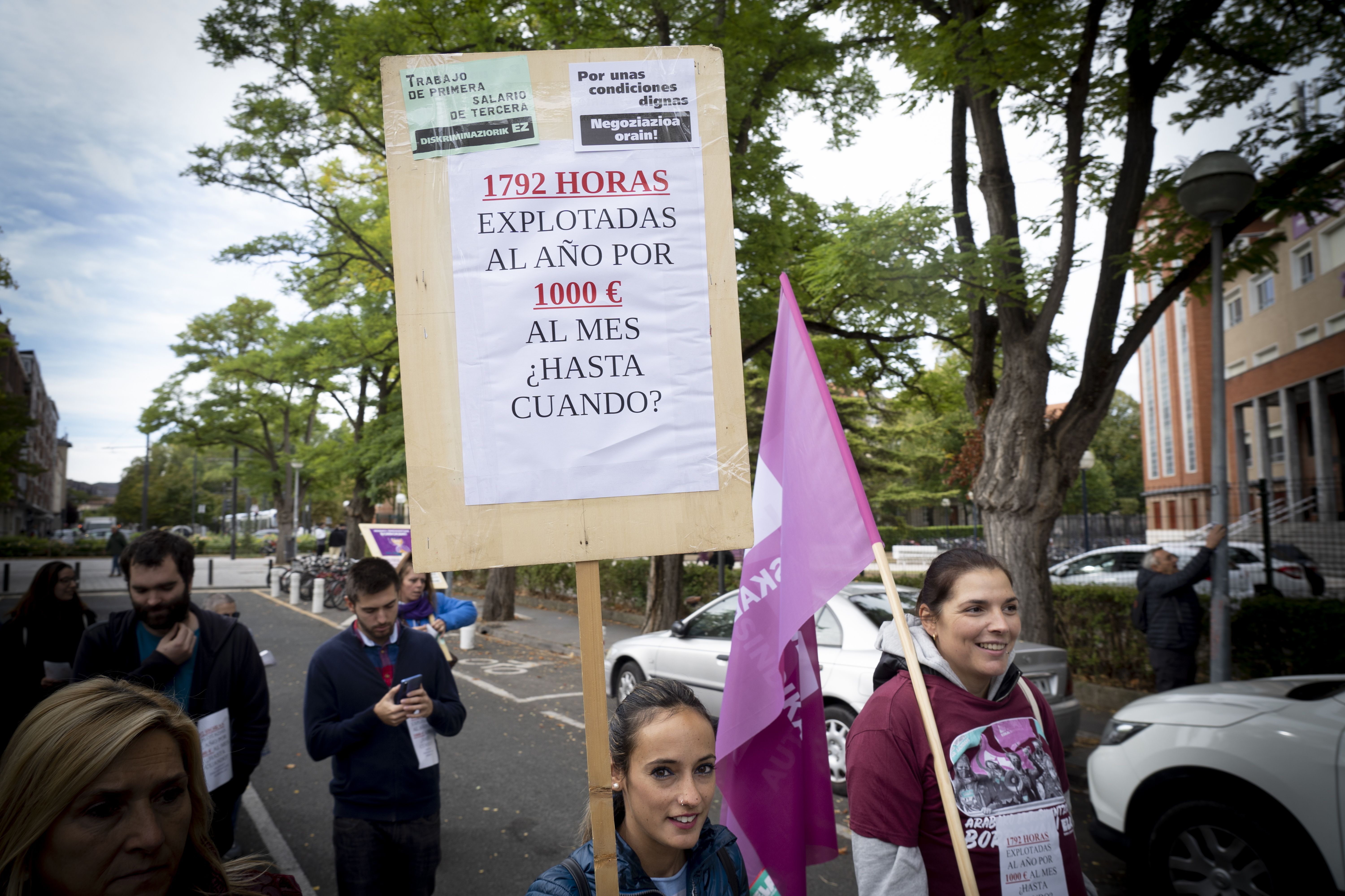 Zahar etxeetako langileen manifestazioa. RAUL BOGAJO/FOKU