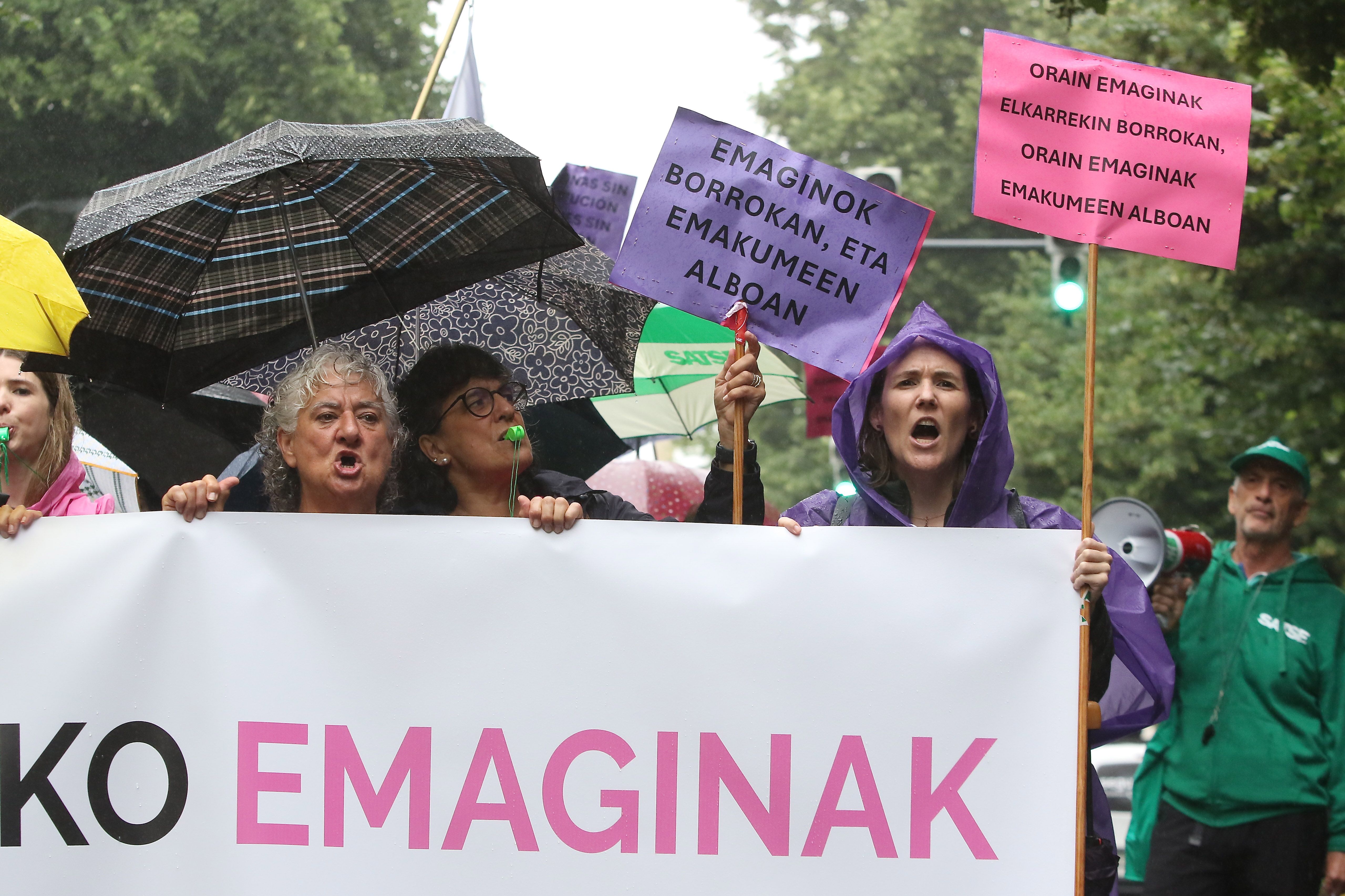Bizkaiko emaginen manifestazioa Bilbon, gaur goizean. OSKAR MATXIN EDESA / FOKU