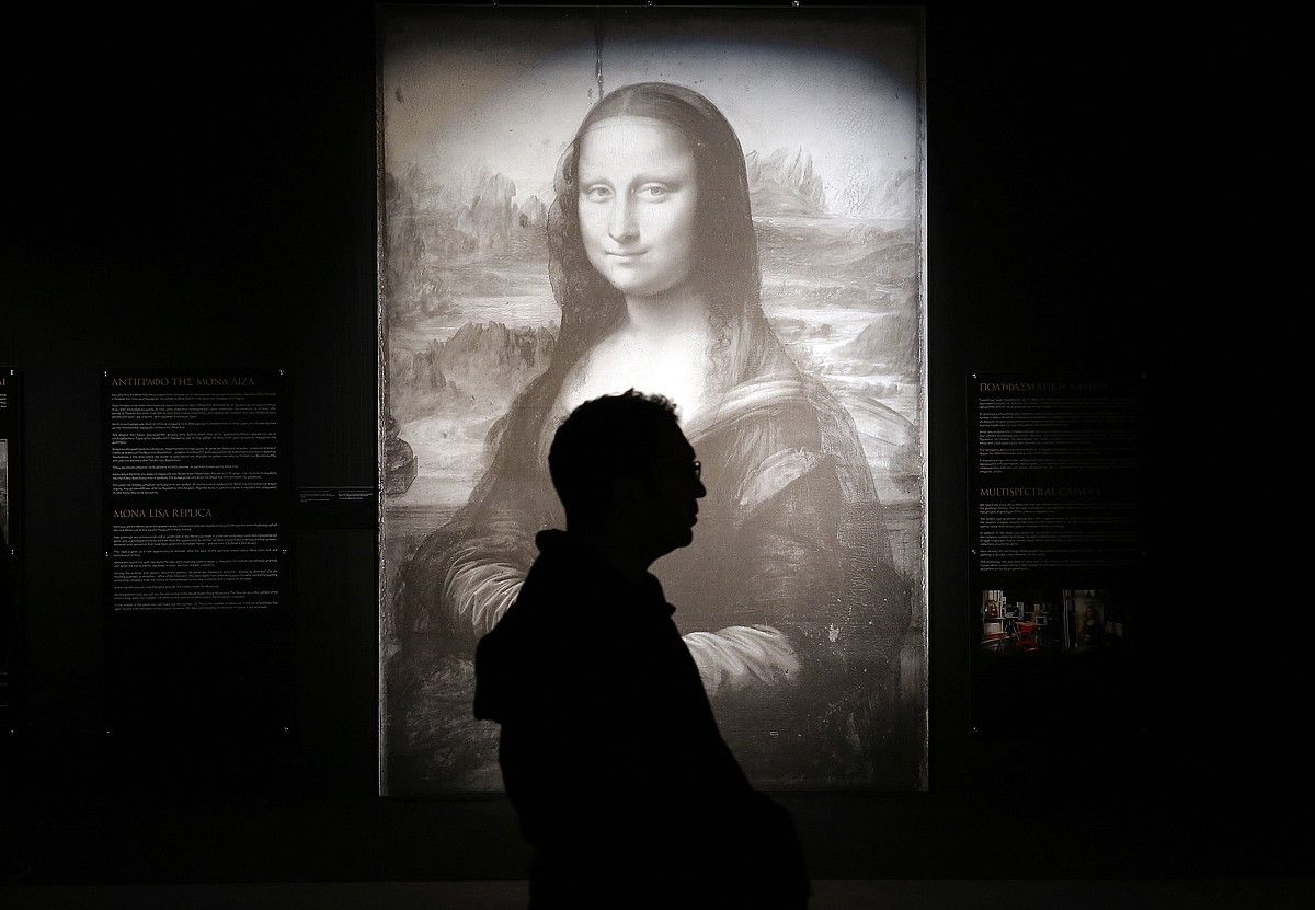 Da Vinci omentzeko Atenasen jarritako erakusketa. SIMELA PANTZARTZI / EFE.