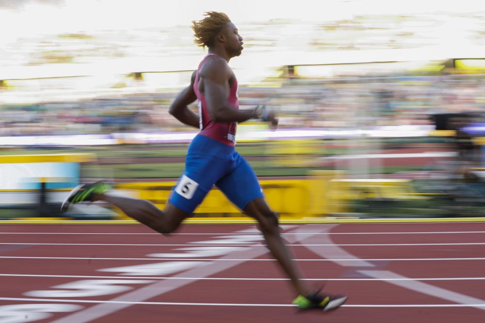 Noah Lyles Atletismoko Munduko Txapelketan. ALBERTO ESTEVEZ / EFE Noah Lyles Atletismoko Munduko Txapelketan. ALBERTO ESTEVEZ / EFE