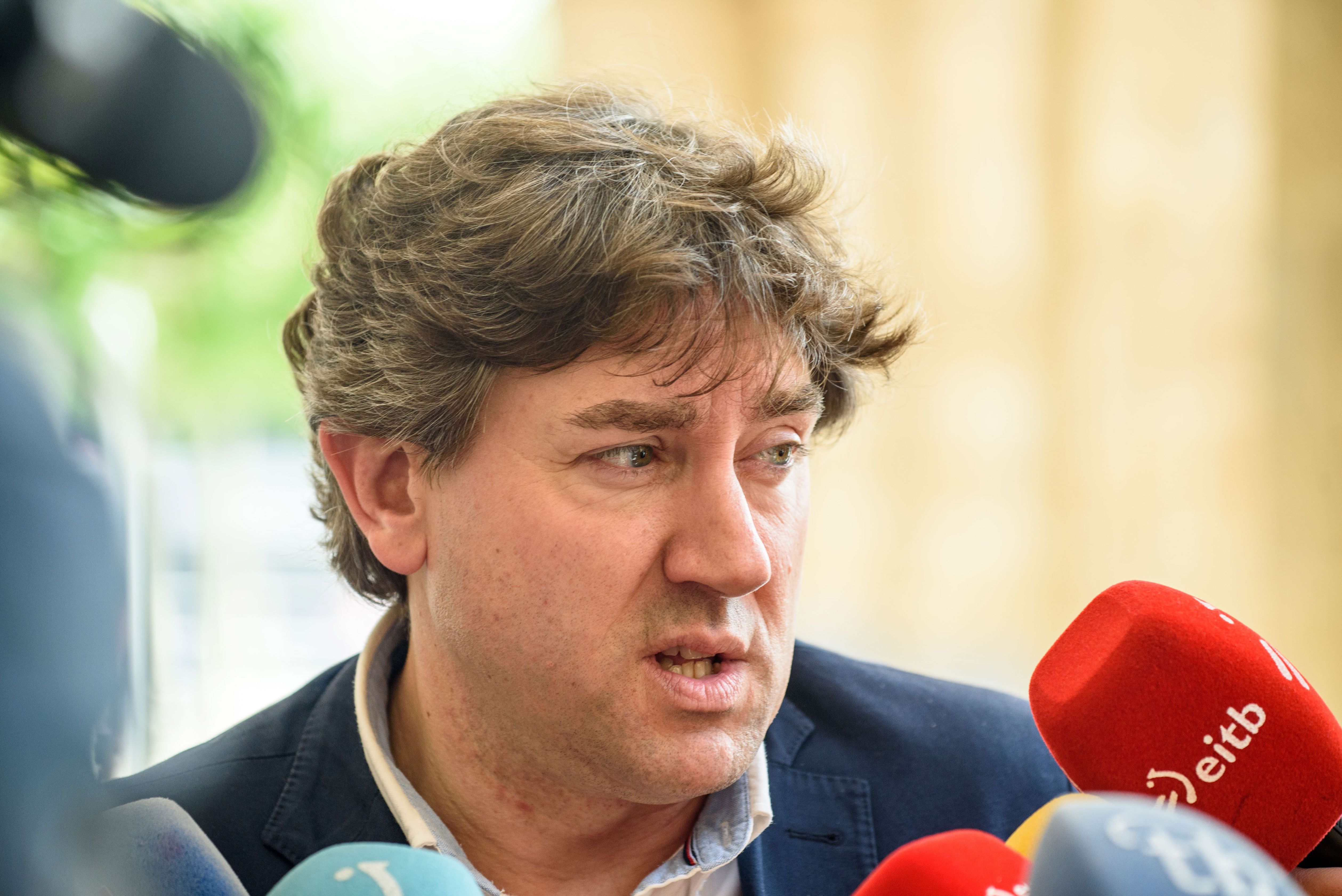 Eneko Andueza PSE-EEko idazkari nagusia, gaur, Portugaleten (Bizkaia). JAVIER ZORRILLA / EFE