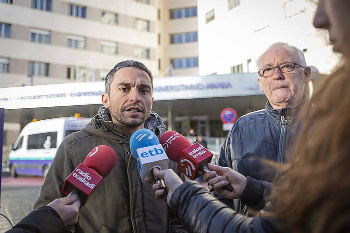 Inaxio Oiartzabal eta Joseba Azkarraga, gaur, Gasteizen. ENDIKA PORTILLO, FOKU.