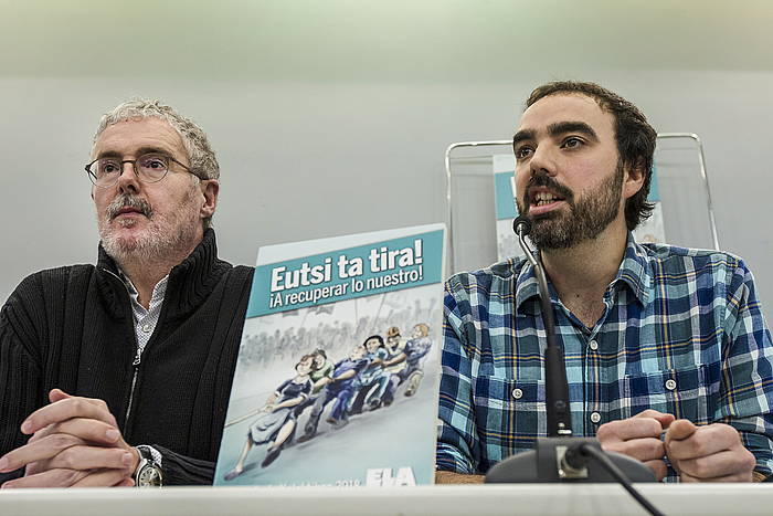 Adolfo Muñoz eta Pello Igeregi, artxiboko argazki batean. ARITZ LOIOLA /FOKU