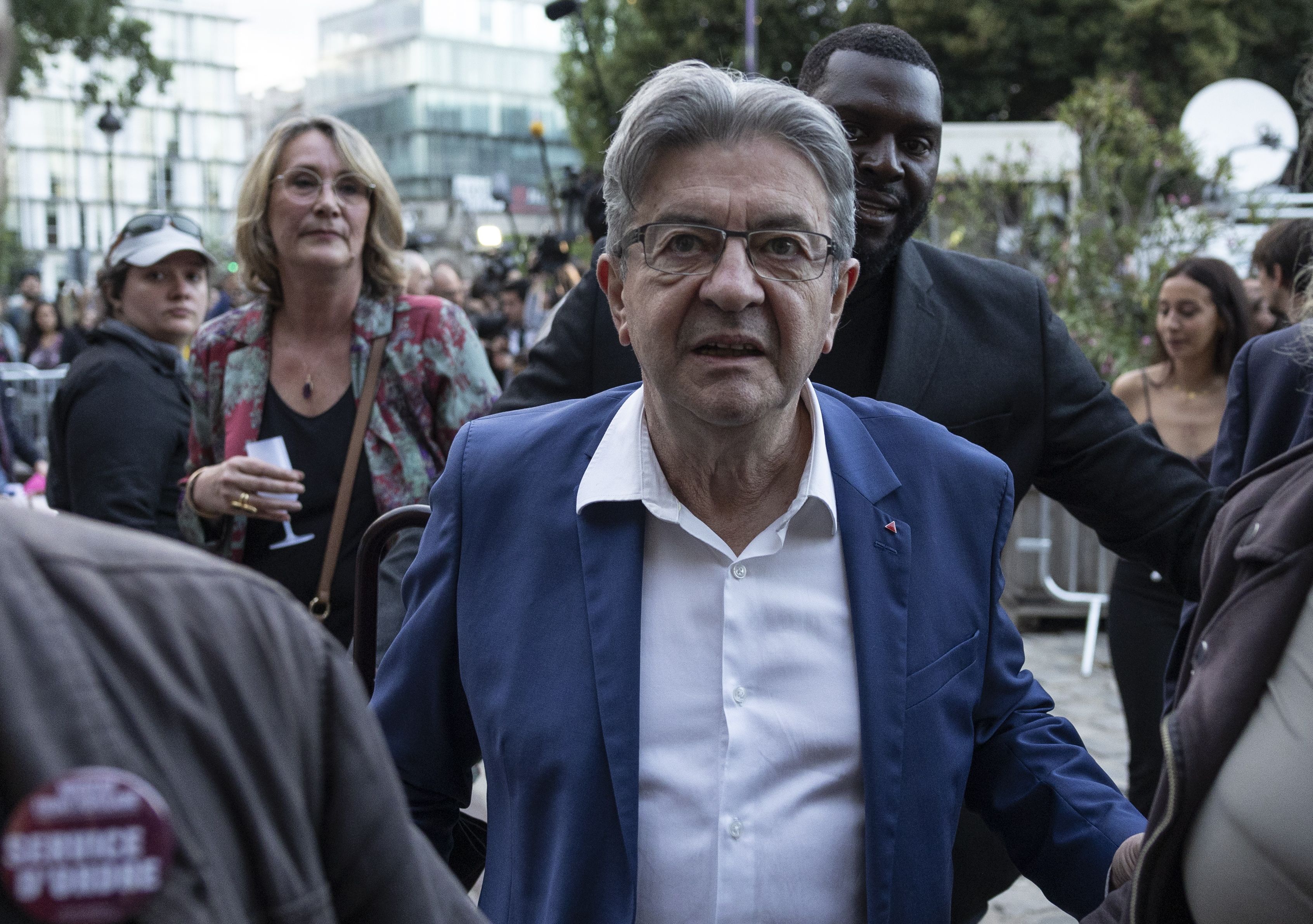 Jean-Luc Melenchon Frantzia Intsumisoko burua, atzo, Parisen. ANDRE PAIN / EFE