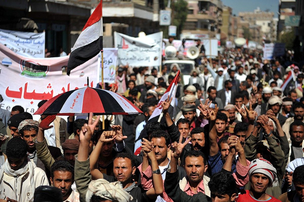Beste herrialde arabiar askotan bezala, 2011n udaberriko iraultza gertatu zen Yemenen. YAHYA ARHAB / EFE.