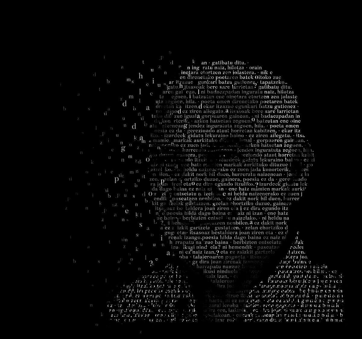 Es morta la poesia? lanerako Maite Carbonellek egindako diseinua. MAI-T CARBONELL. Es morta la poesia? lanerako Maite Carbonellek egindako diseinua. MAI-T CARBONELL.