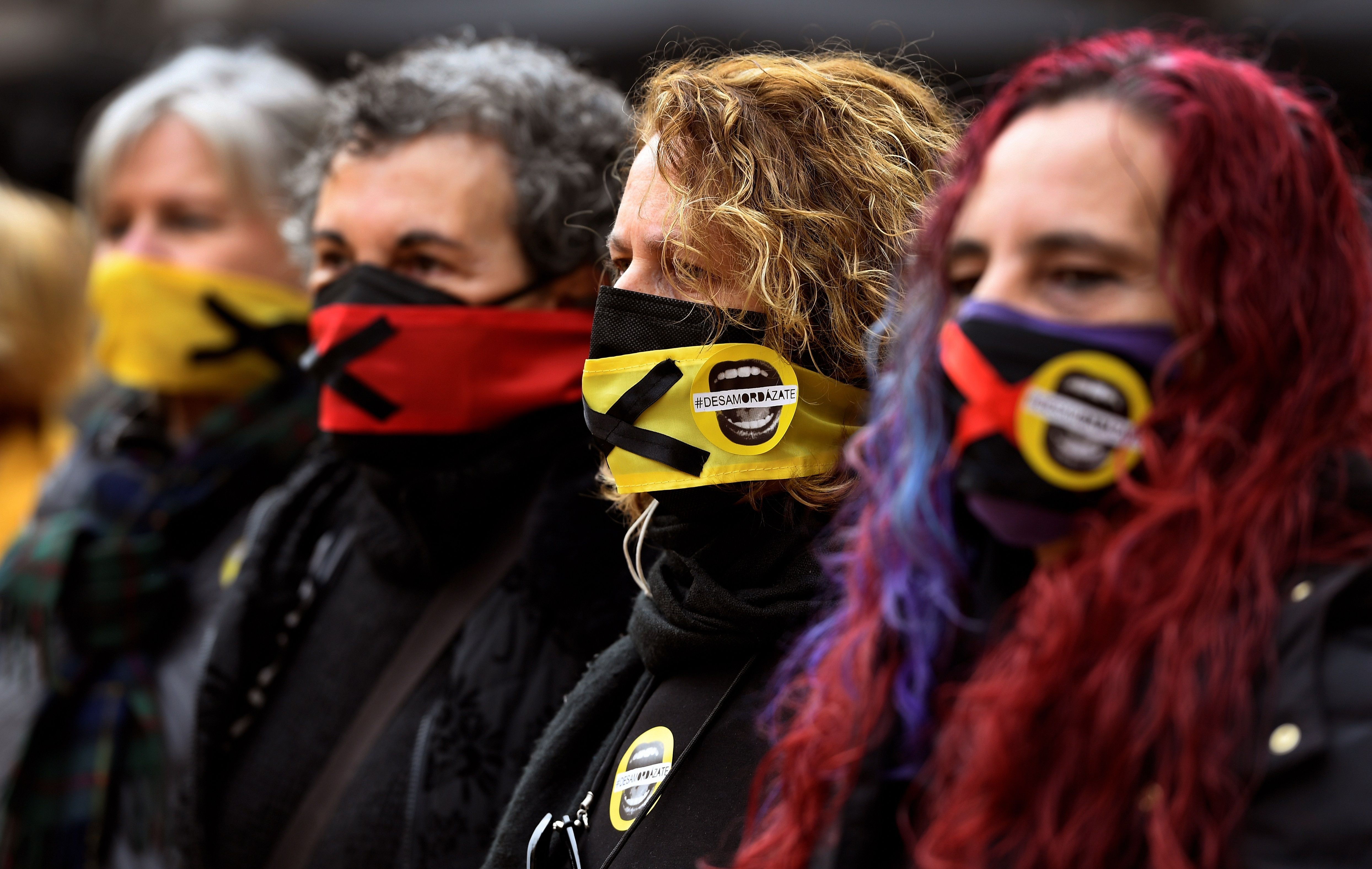 'Mozal legearen' kontrako protesta bat, artxiboko irudi batean. ELOY ALONSO / EFE