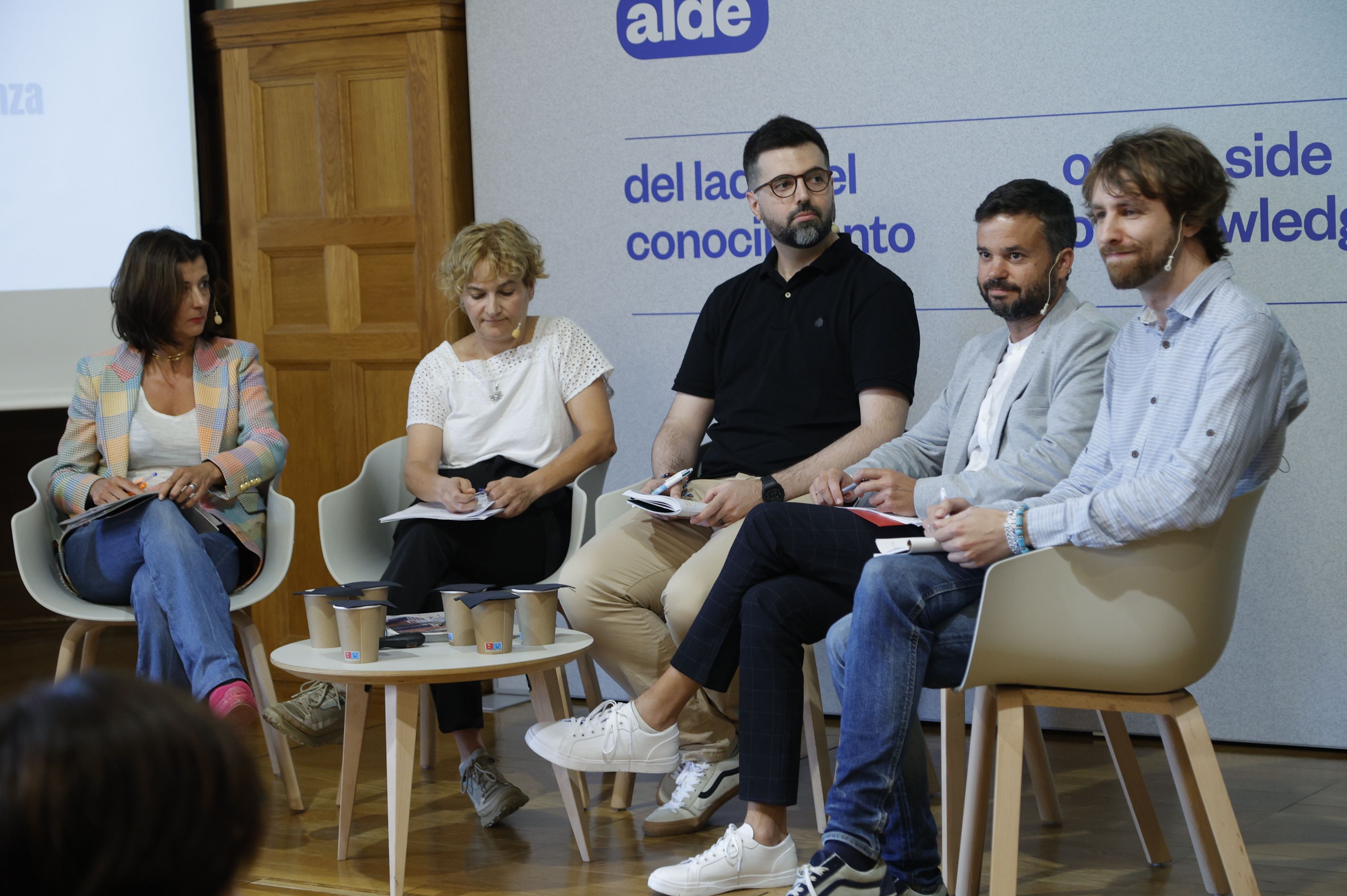 Garrido, Ubera, Alvarez, Blasi eta Moreno gaur, Donostian. MAIALEN ANDRES / FOKU