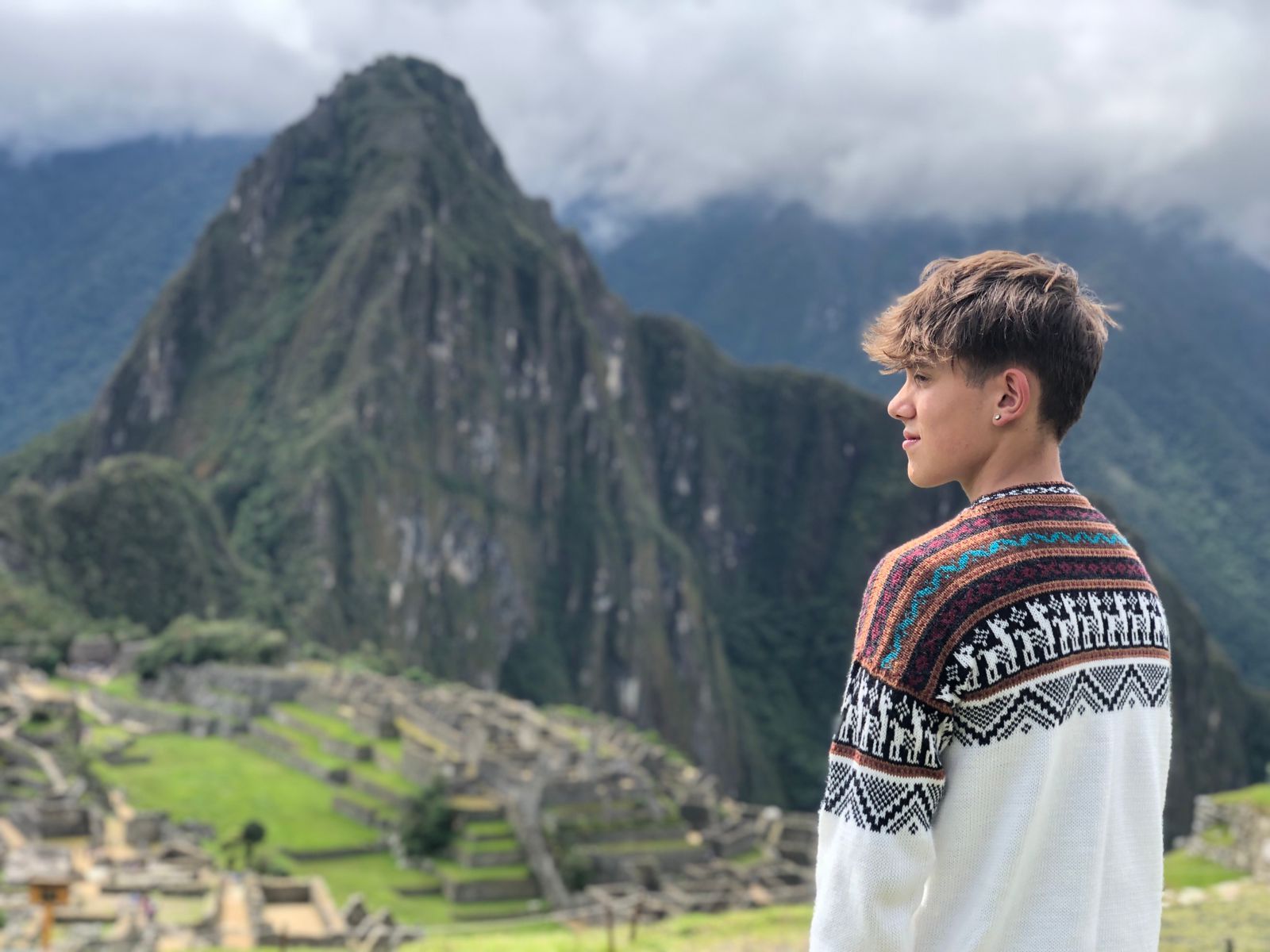 Xabier Cuadra Gonzalez Euskarabenturako kidea, Machu Picchun (Peru). BERRIA
