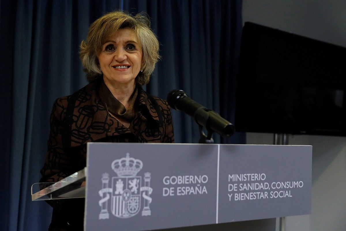 Maria Luisa Carcedo ministroa; berak aurkeztu zuen araudia. BALLESTEROS /EFE.